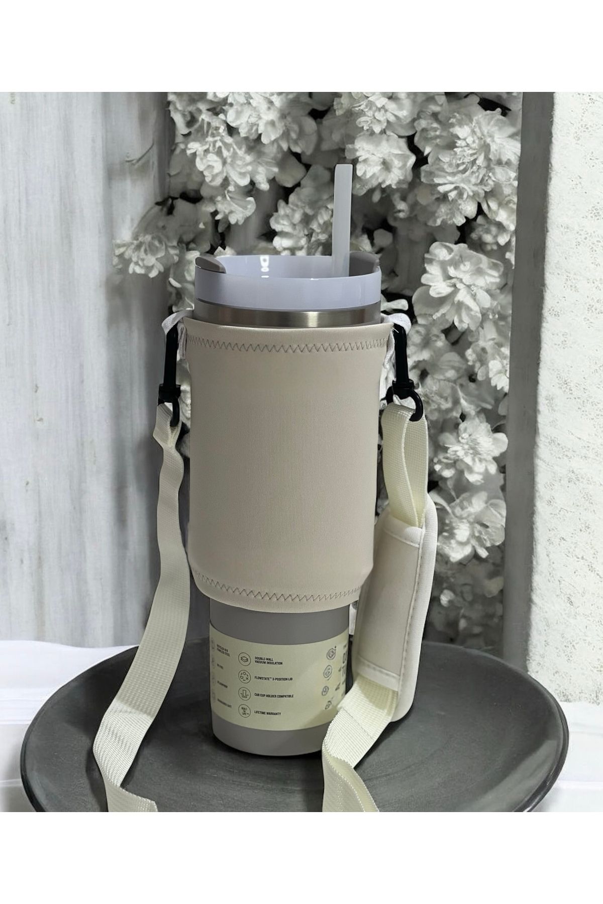 Stanley Quencher Pipetli 1.18 Lt Termos için Omuz Askılı Kilif Çanta Ve Renkli Omuz Askisi Aksesuar