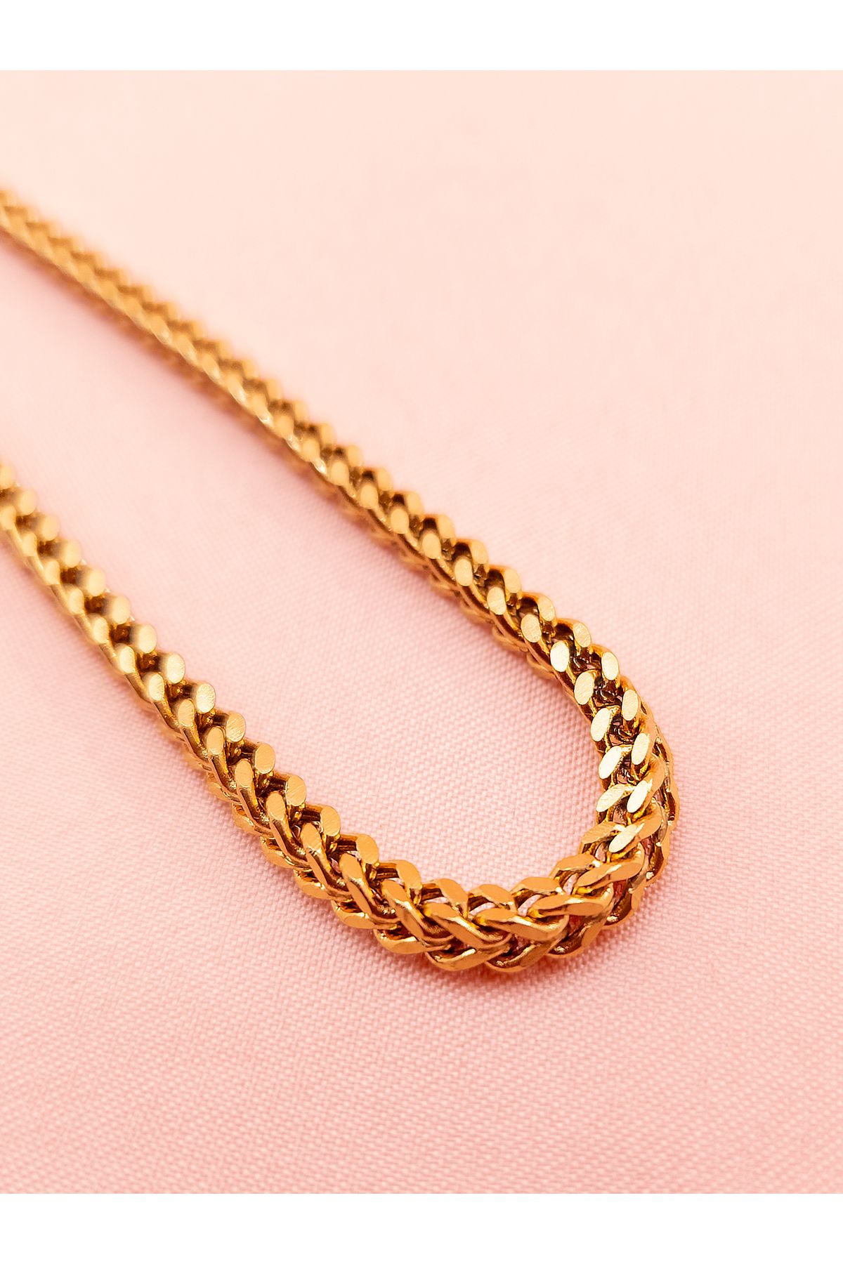 luree accessories Çelik Örgü Zincir Kolye