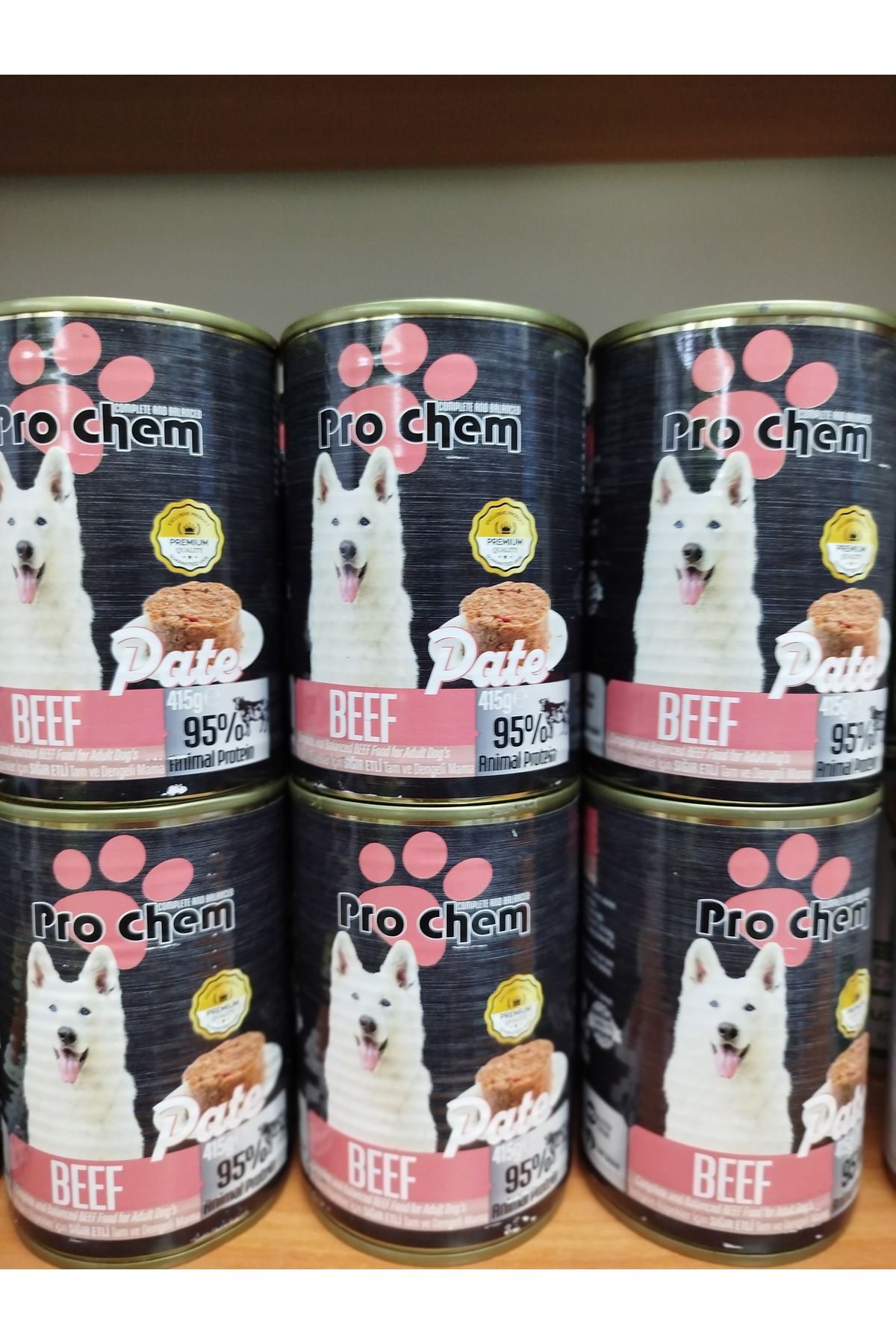 Pro Chem köpek için konserve mama sıgir etli
