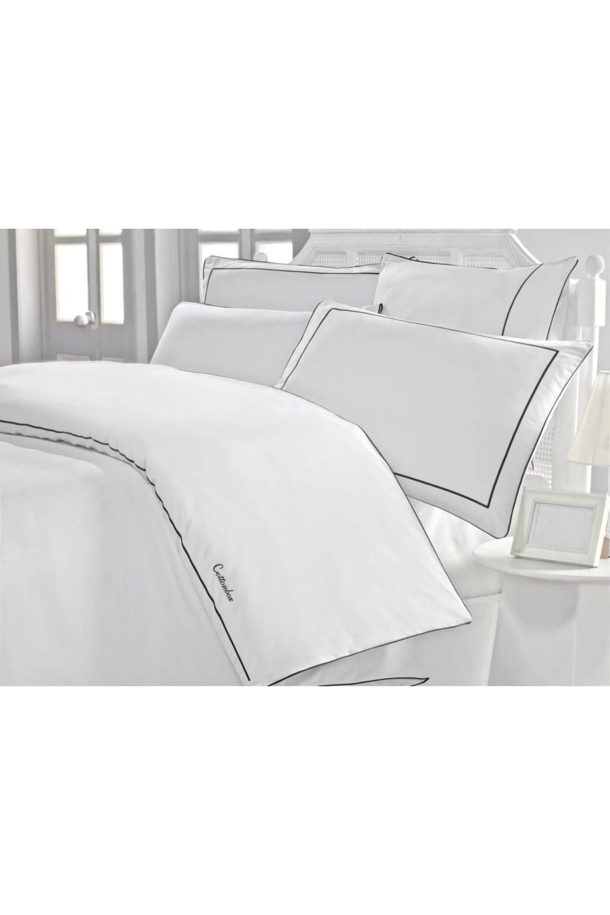 MT29 GİYİM Cotton Box Clasic Pamuk Saten Nevresim Takımı Çift Kişilik Mahur