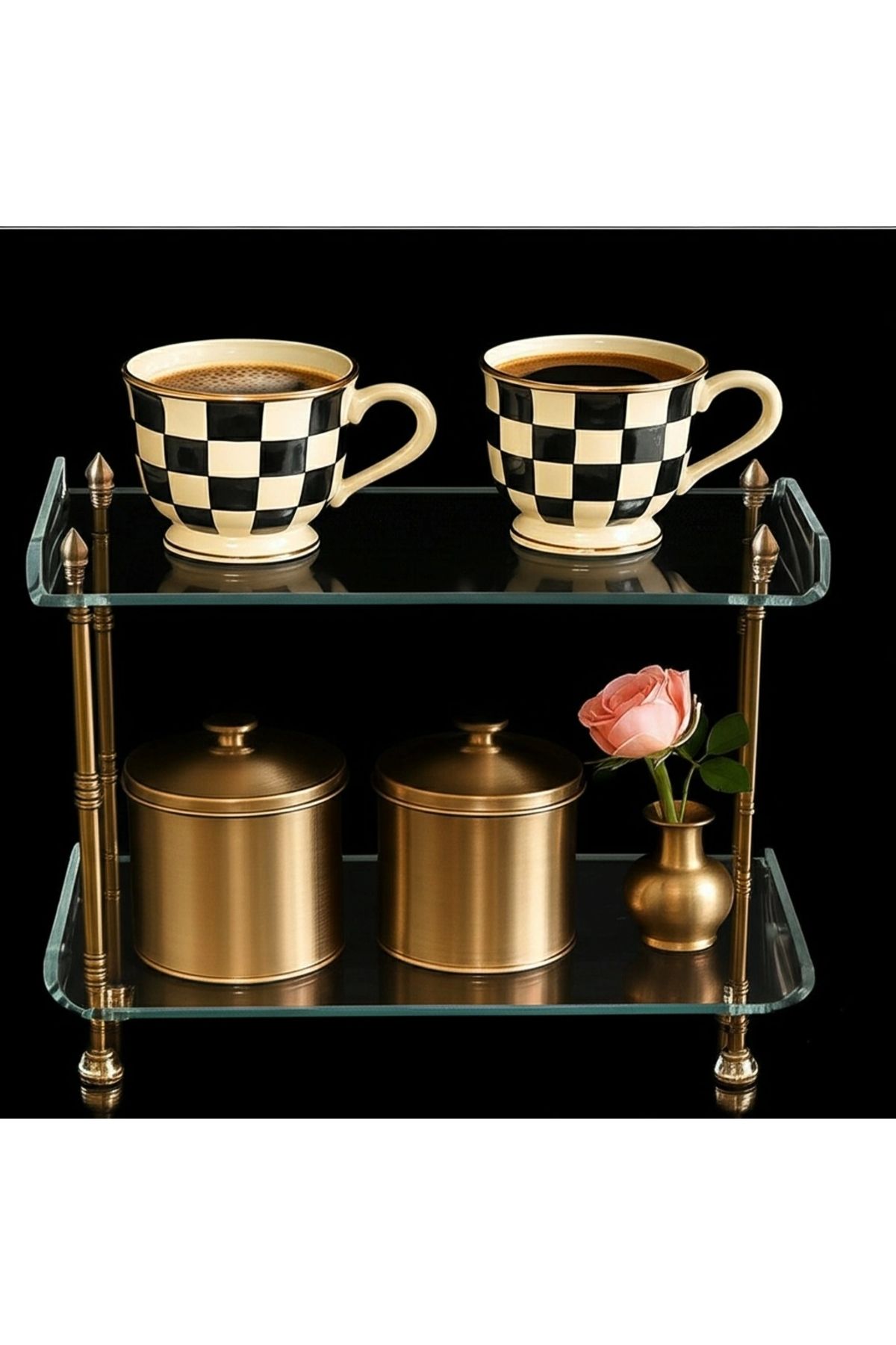 Agbtrend QUEEN Double TRAY Çift Katlı Dekorasyon ve Sunum Standı