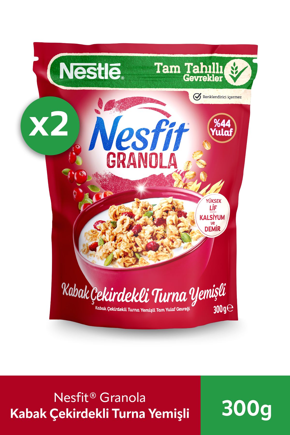 Nestle Nesfit Granola 300gr Kabak Çekirdeği ve Turna Yemişli x2
