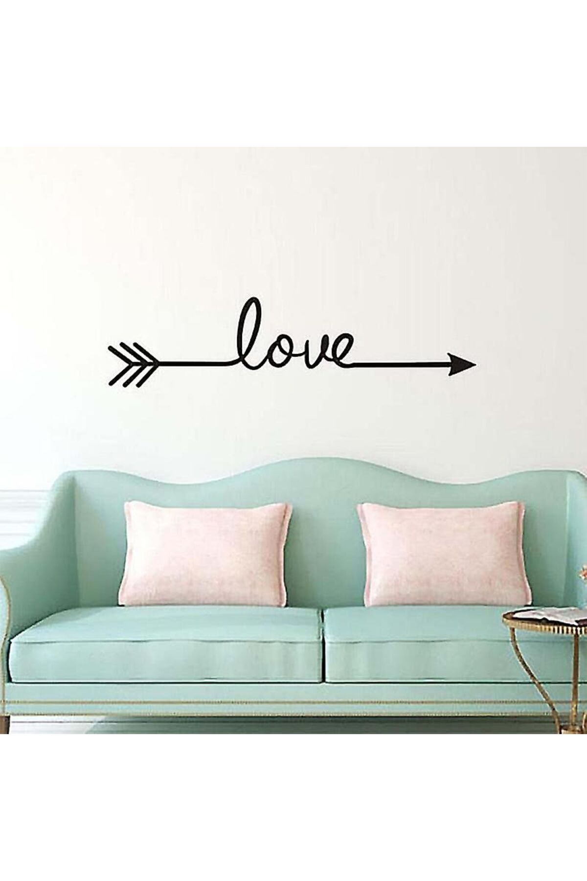 hediyenebak Love Yazılı Tasarım Duvar Sticker 58x15 cm