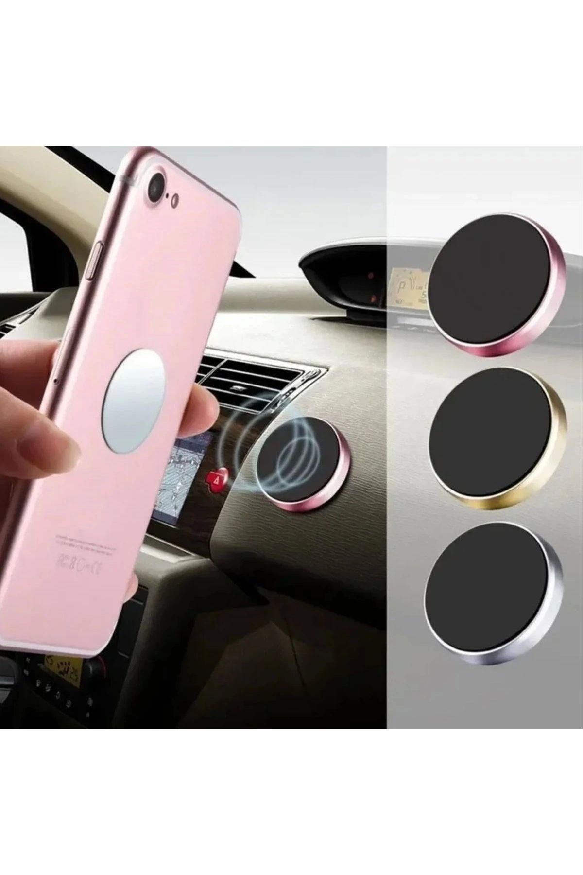 OurStyles Tüm Modellerle Uyumlu Manyetik Araç İçi Telefon Tutucu Çok Amaçlı Güçlü Mıknatıs Tutucu