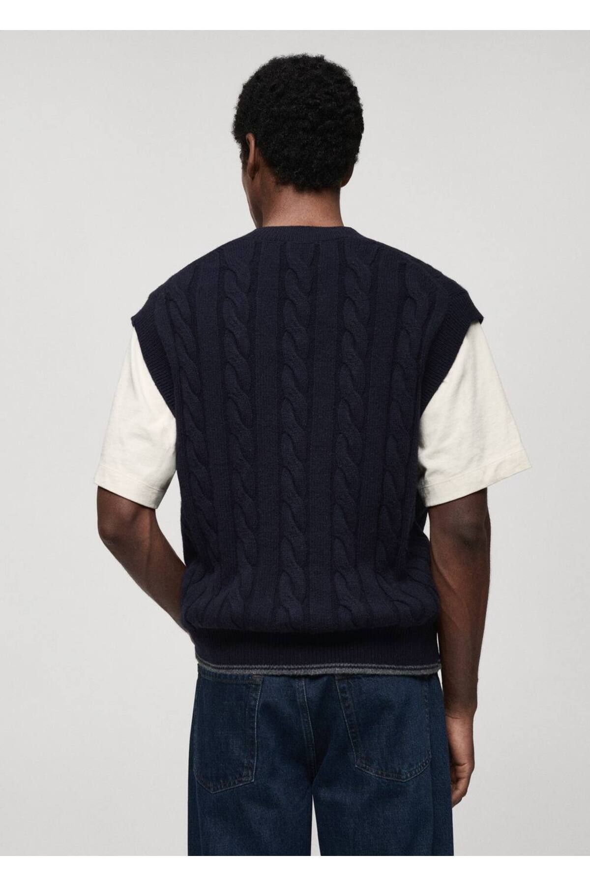 MANGO Man-Strickweste aus Wollmischung mit Muster 4