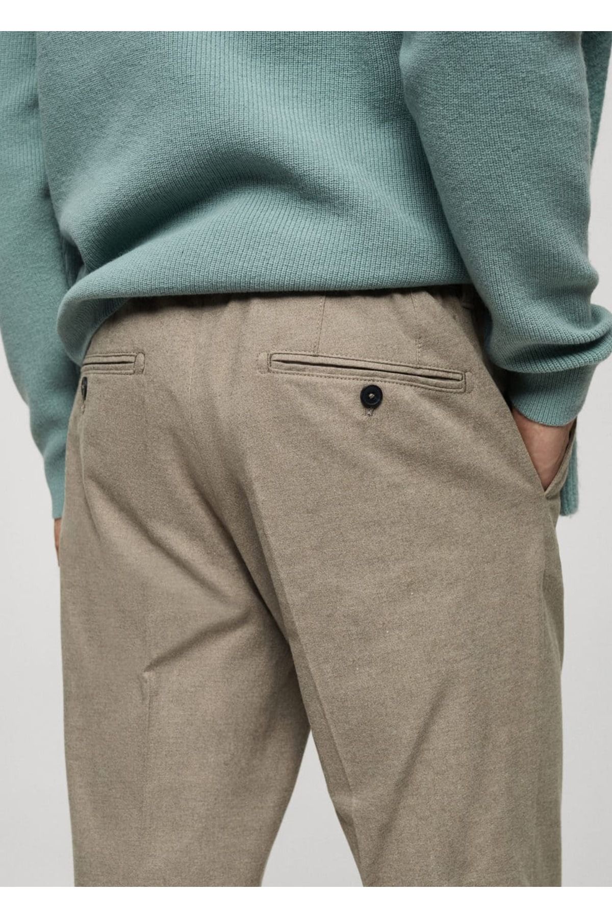 MANGO Man-Regular Cut Flannel Pants 7