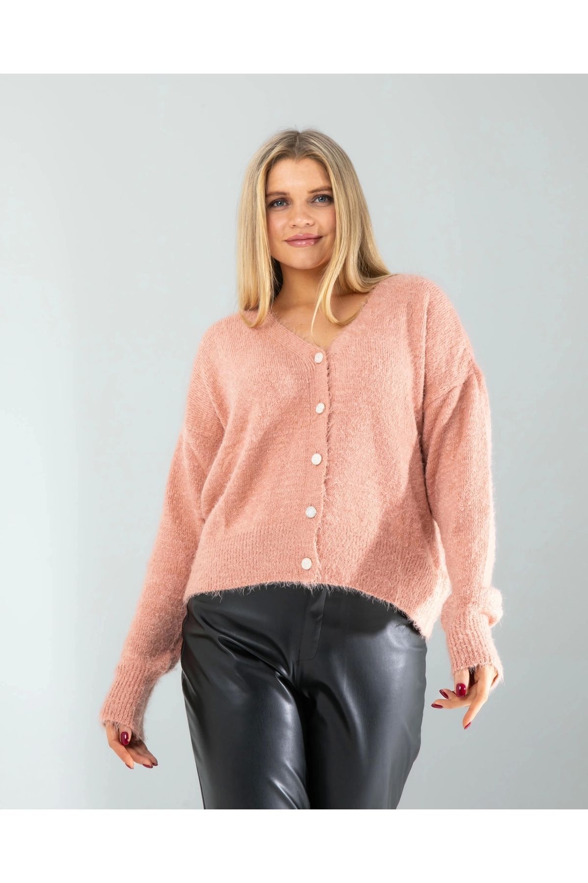 OurStyles Pudra Sakal Triko Hırka