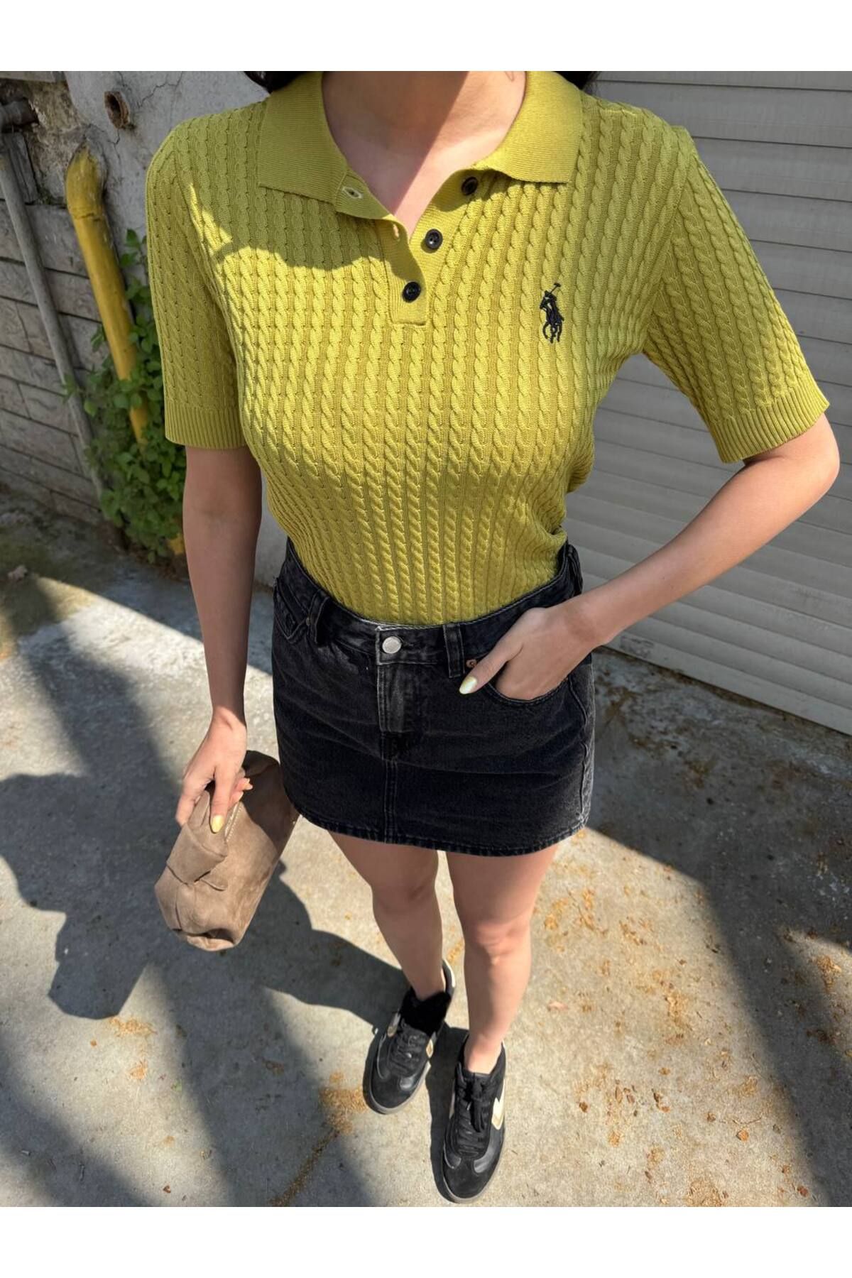 Abalı Yeni sezon triko yazlık PO LO T-shirt .