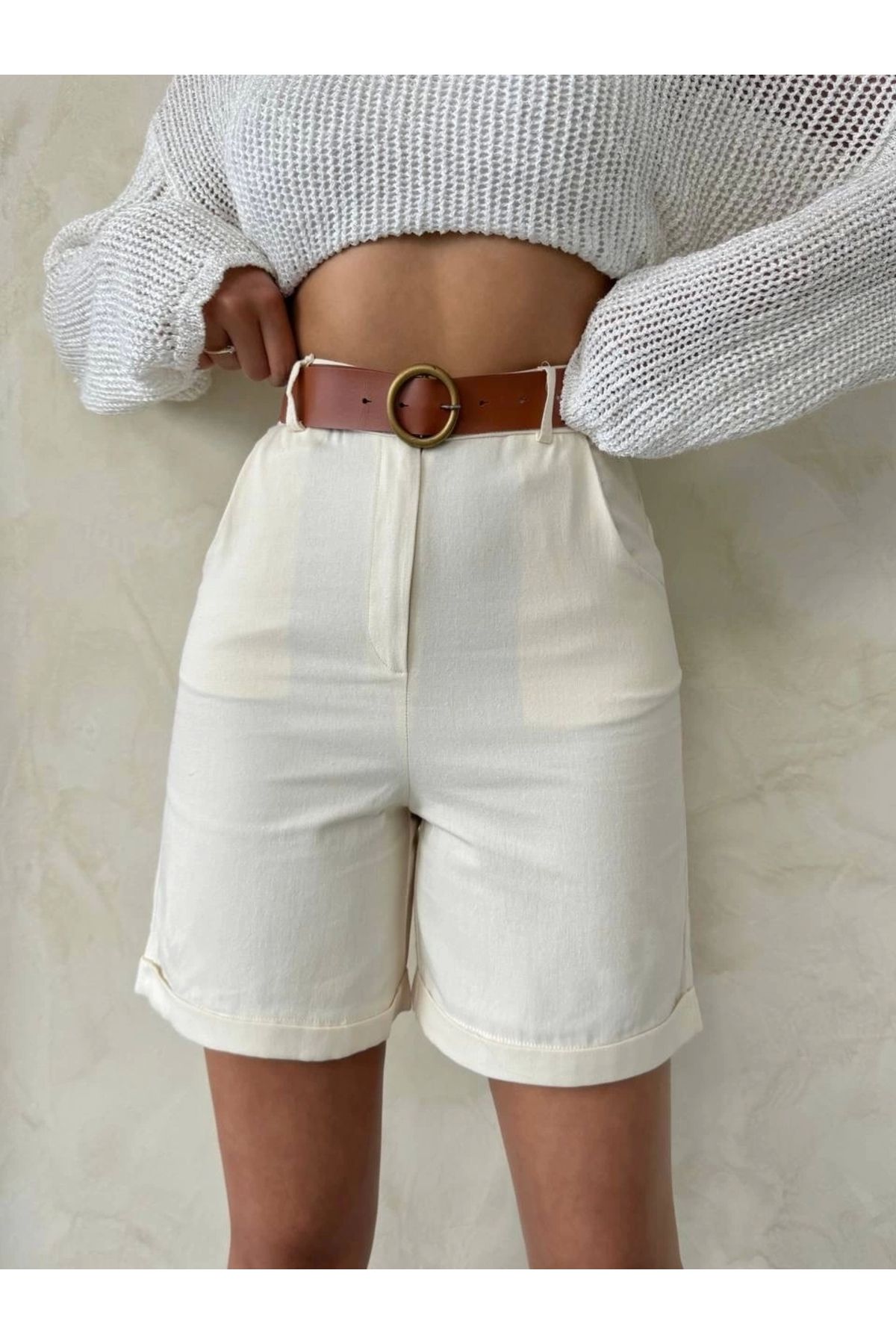 OurStyles Gabardin kumaş şort