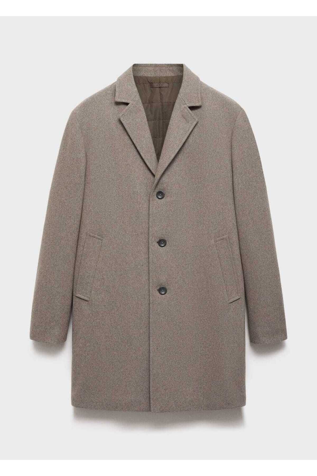 MANGO Man-Quilted Wool Inner Coat 3