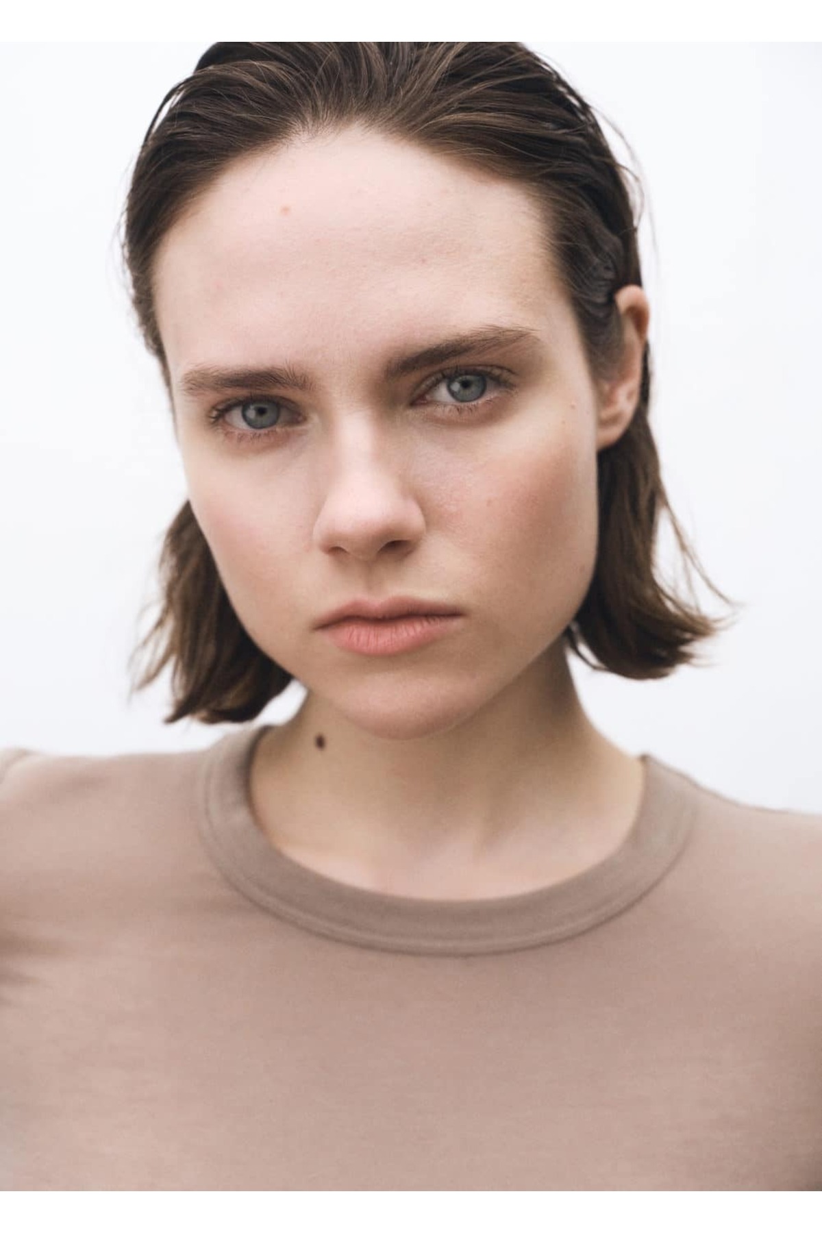 Uzun kollu yün karışımlı tişört