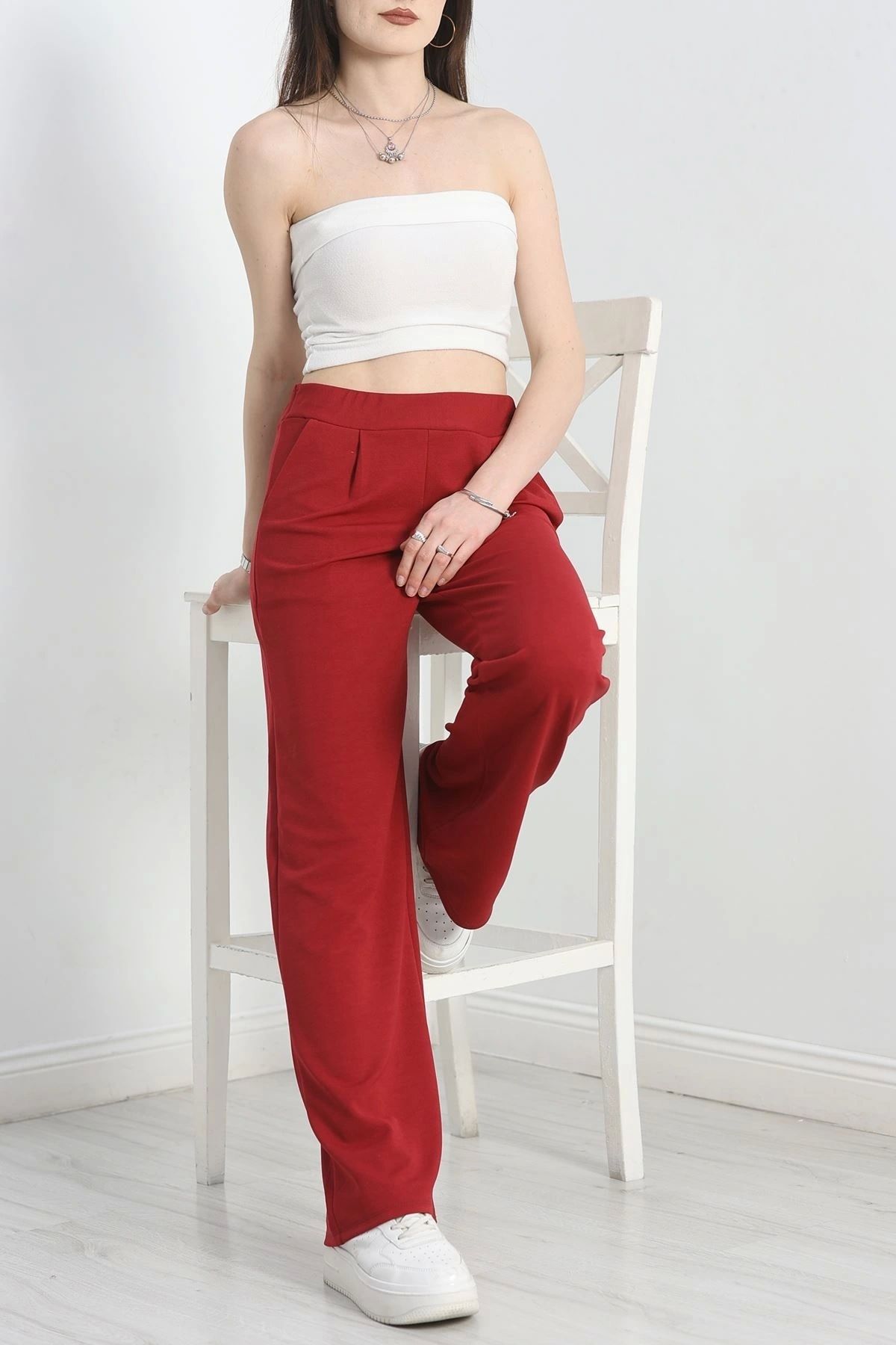 OurStyles Cepli Pensli Palazzo Pantolon Boyalıantrasit - 20263.1605.