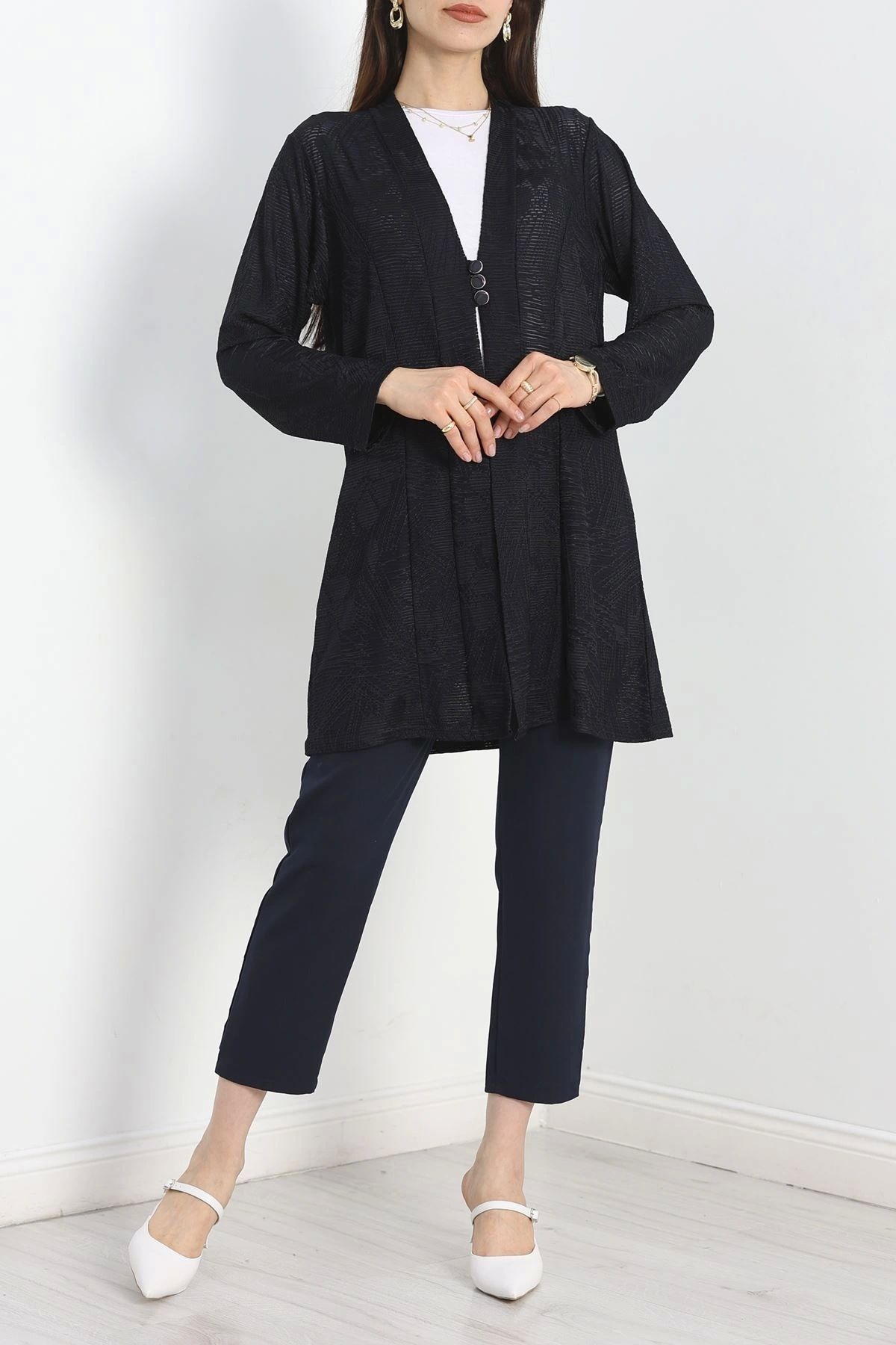 OurStyles Narin Kumaş Ceket Lacivert - 70267.2011.
