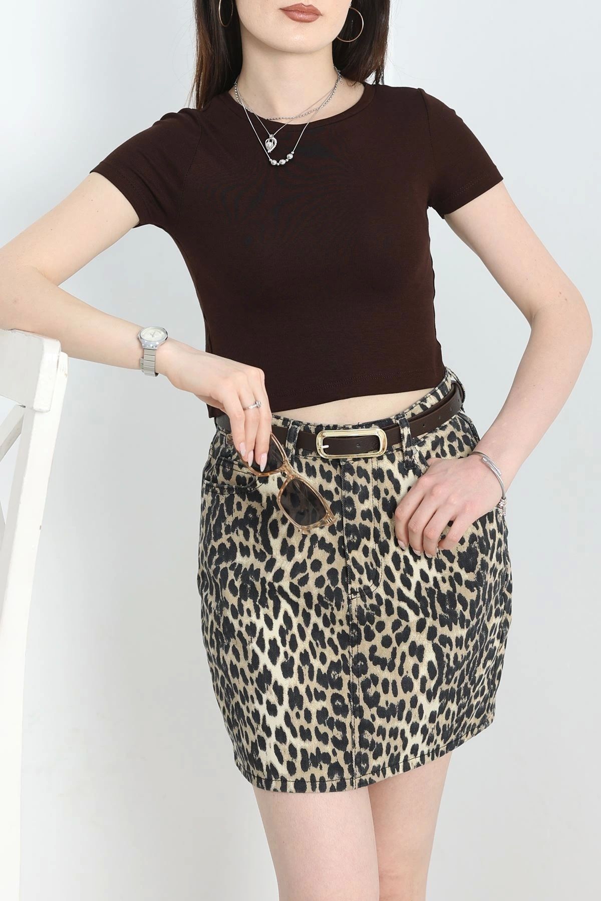 OurStyles Oval Yaka Crop Bluz Siyah - 40786.1723.