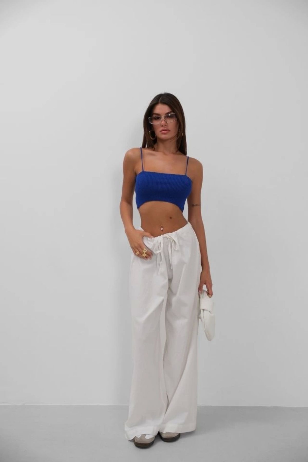 Kaplan İnce Askılı Crop Top