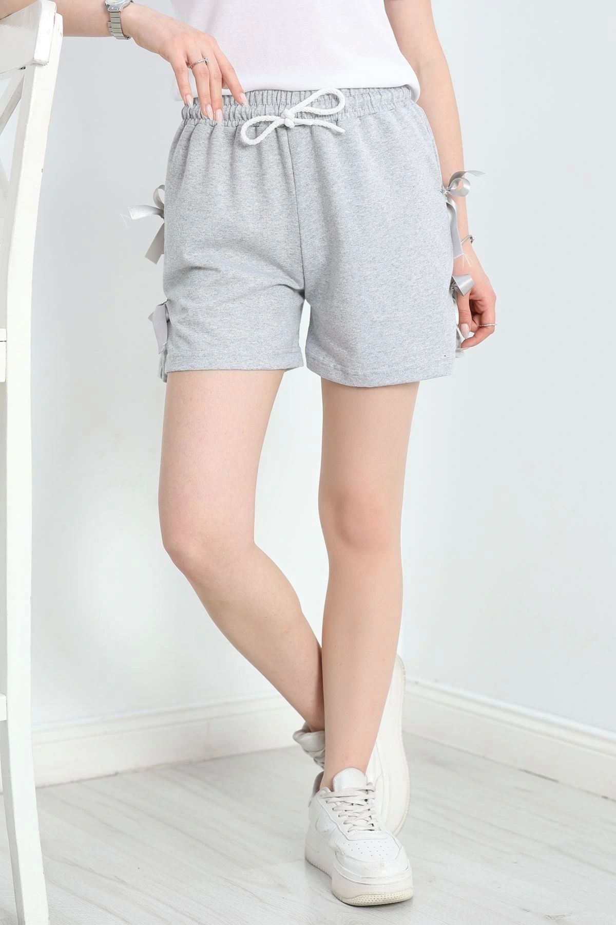 OurStyles Kurdele Detay İki İplik Şort Lacivert - 50405.1857.