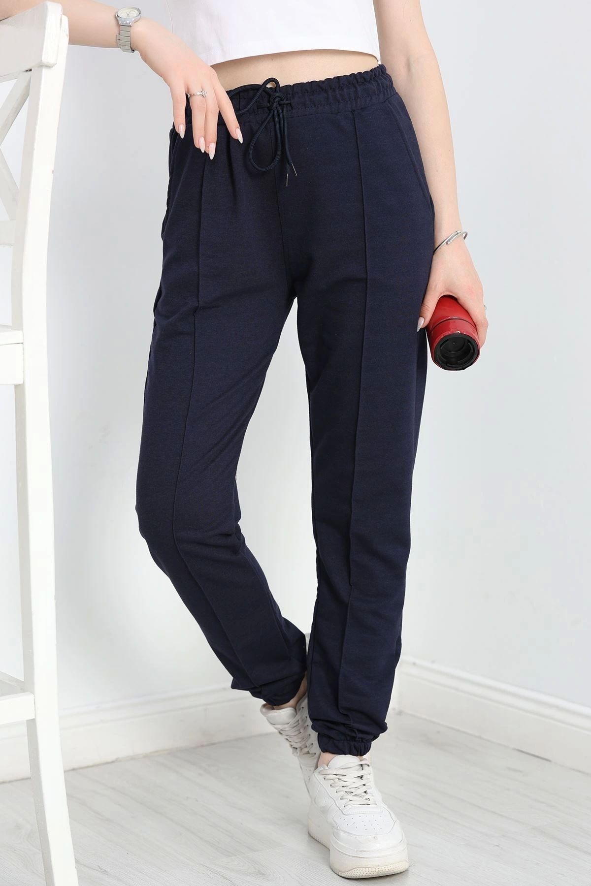 OurStyles Paça Lastikli 1.Sınıf Penye Eşofman Altı Gri - 40510.1431.
