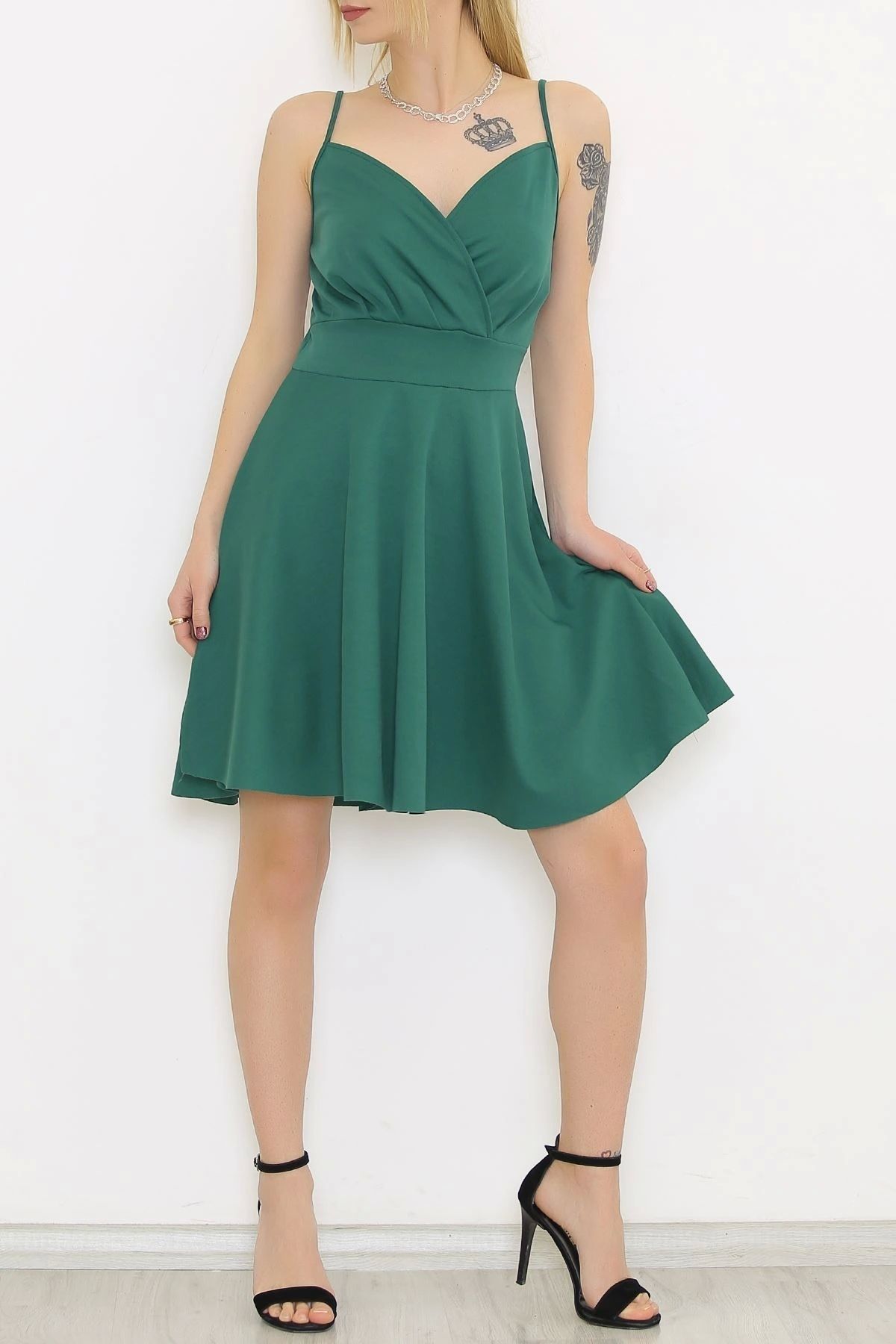 OurStyles Drapeli Askılı Elbise Gülkurusu - 581746.1592.