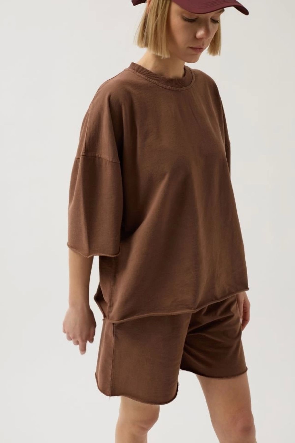 Kaplan Oversize Lazer Kesim Bisiklet Yaka T-Shirt