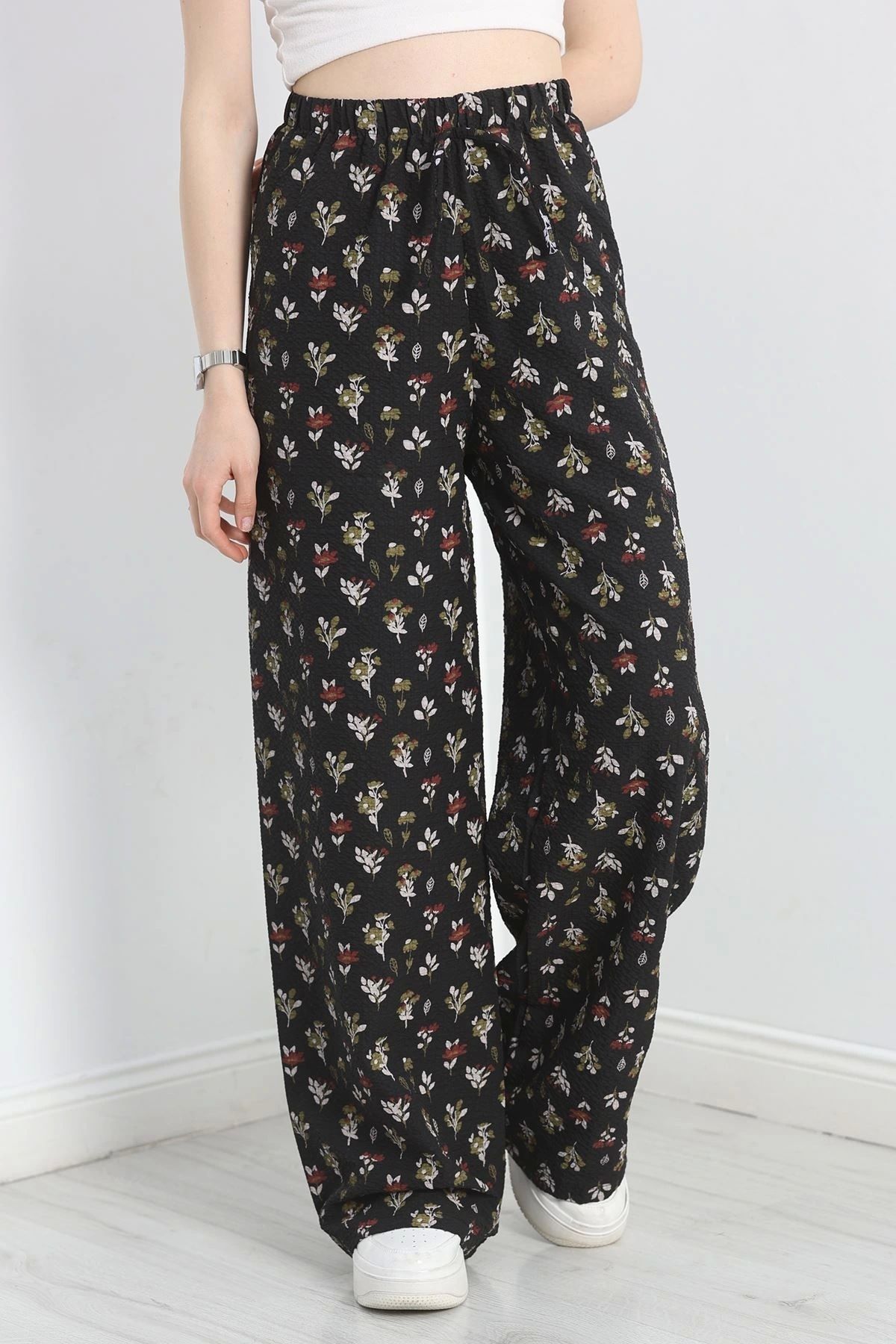 OurStyles Bürümcük Kumaş Pantolon Siyah - 40998.701.
