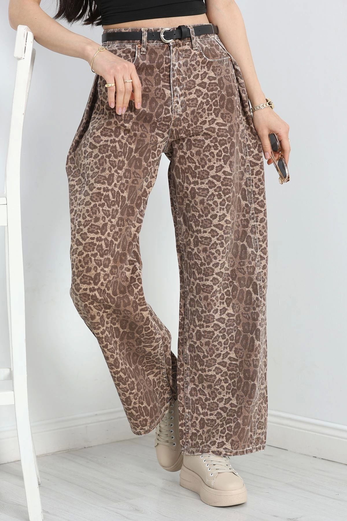 OurStyles Palazzo Kot Pantolon Leopar - 30580.1966.