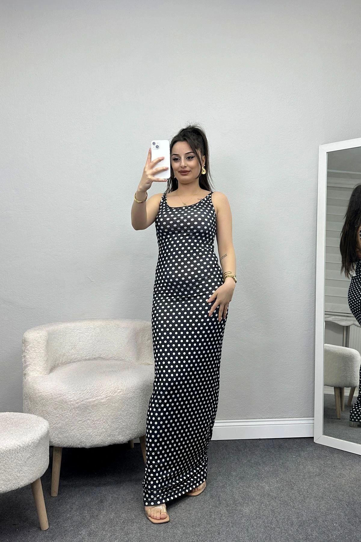 OurStyles İp Askılı Elbise Siyahkırmızı - 40520.1794.