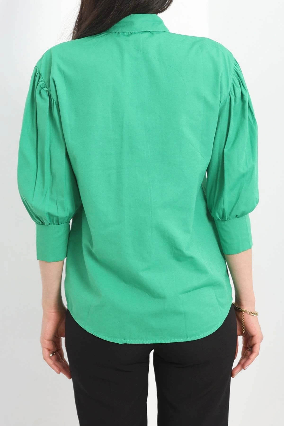 OurStyles Balon Kol Gömlek Beyaz - 40235.701.