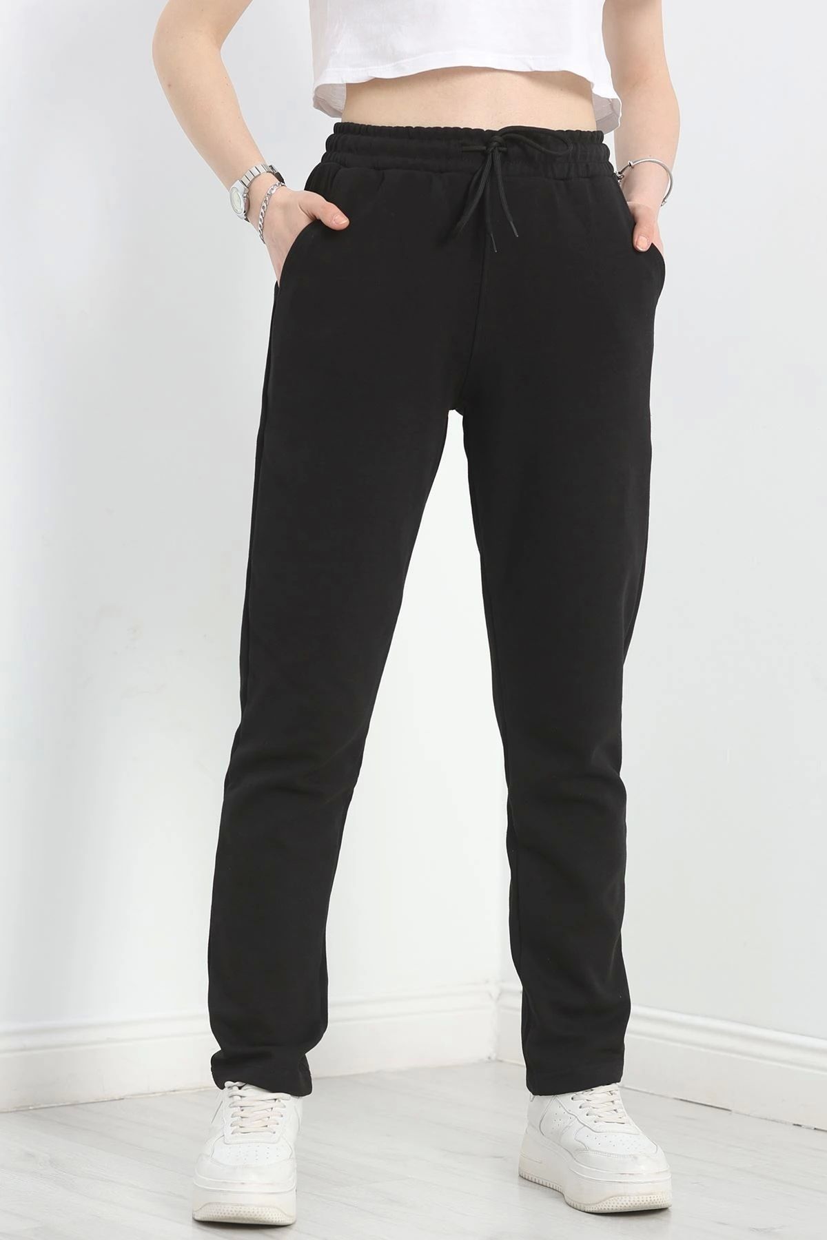 OurStyles Double Face Kumaş Eşofman Altı Dumangri - 40554.1431.