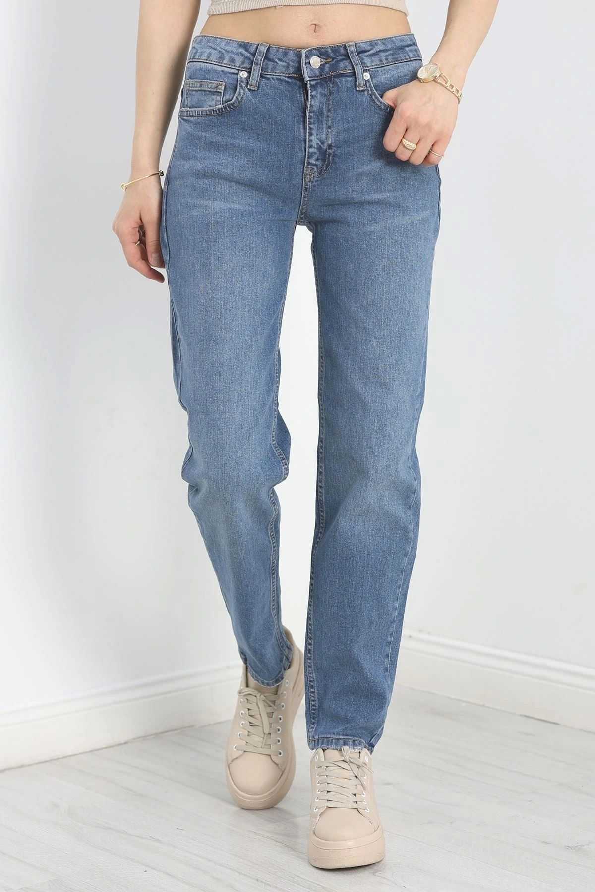 OurStyles Mom Kot Pantolon Mavi - 30742.1966.