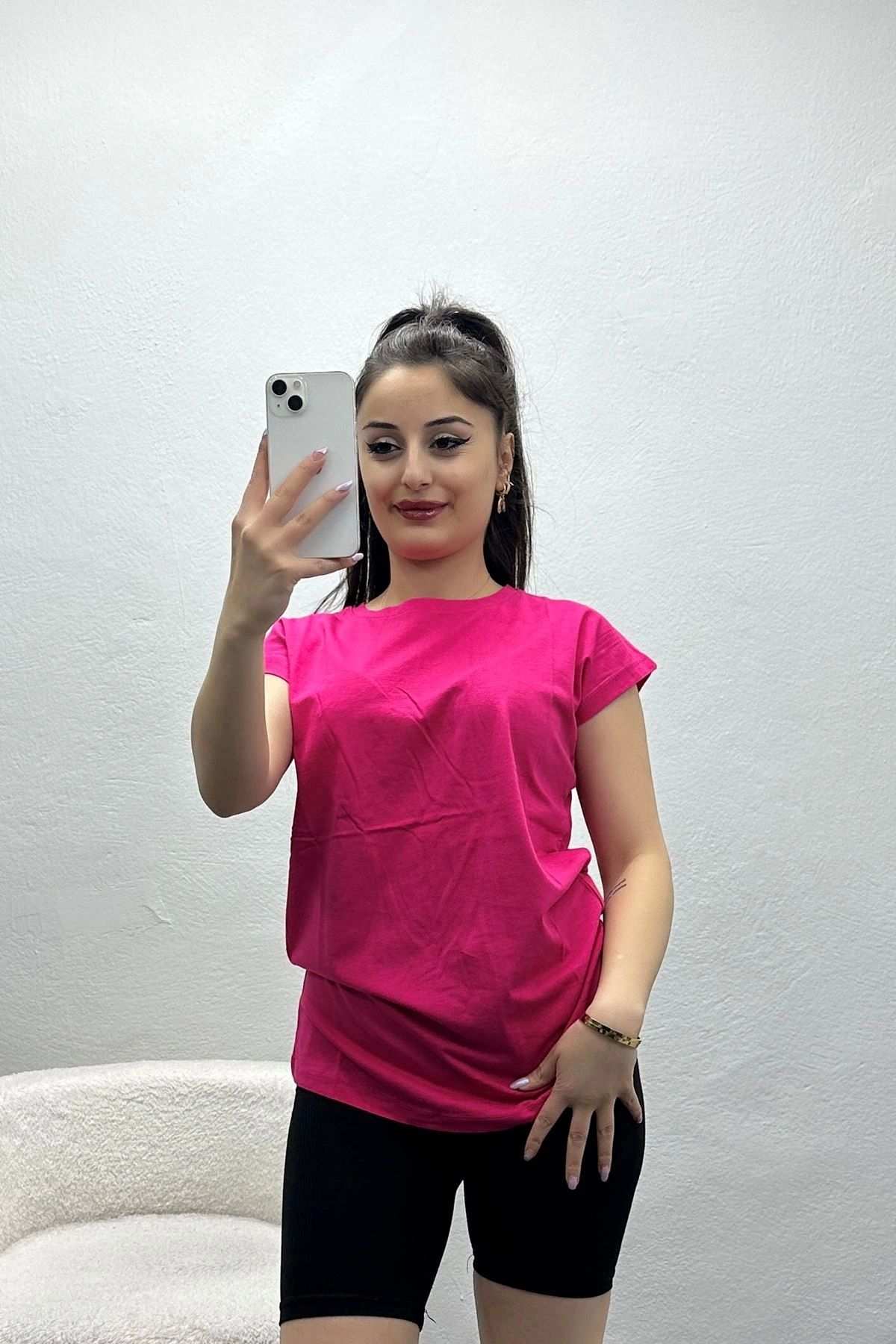 OurStyles Bisiklet Yaka Tişört Gülkurusu - 21570.200.
