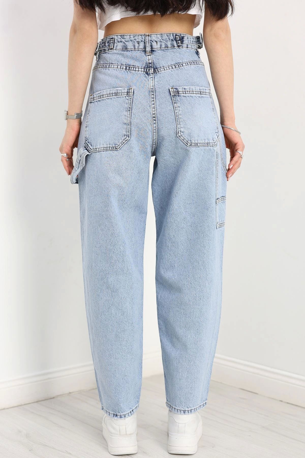 OurStyles Carpenter Detay Baggy Kot Pantolon Buzmavi - 40701.1975.