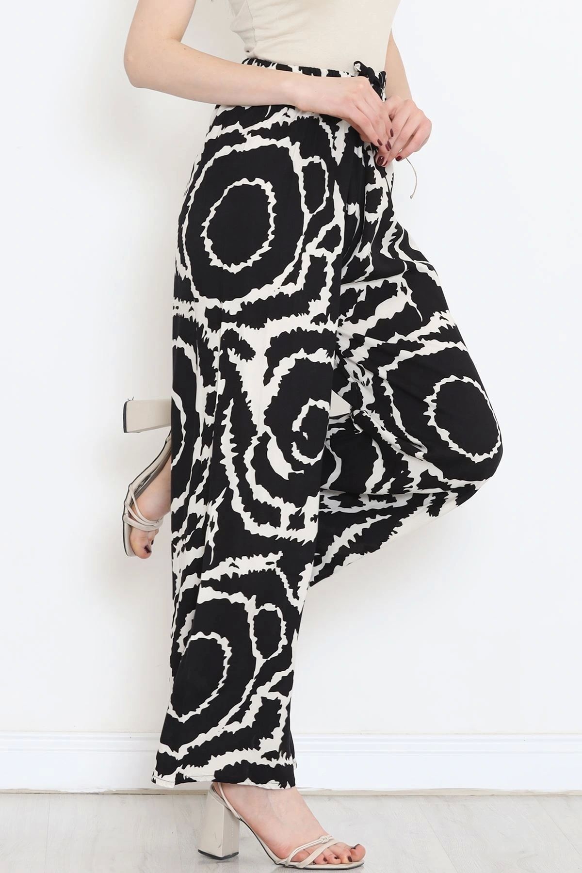OurStyles Dokuma Pantolon Siyahbeyaz - 1233.1095.