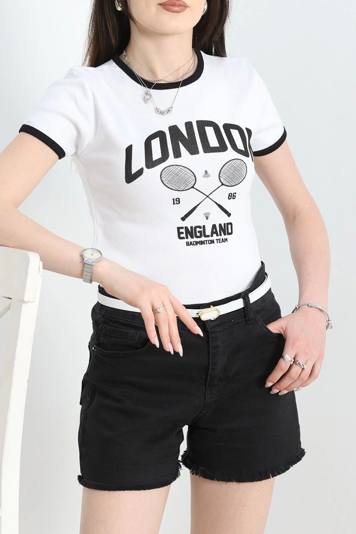 OurStyles Baskılı Tişört Beyaz - 70325.336.