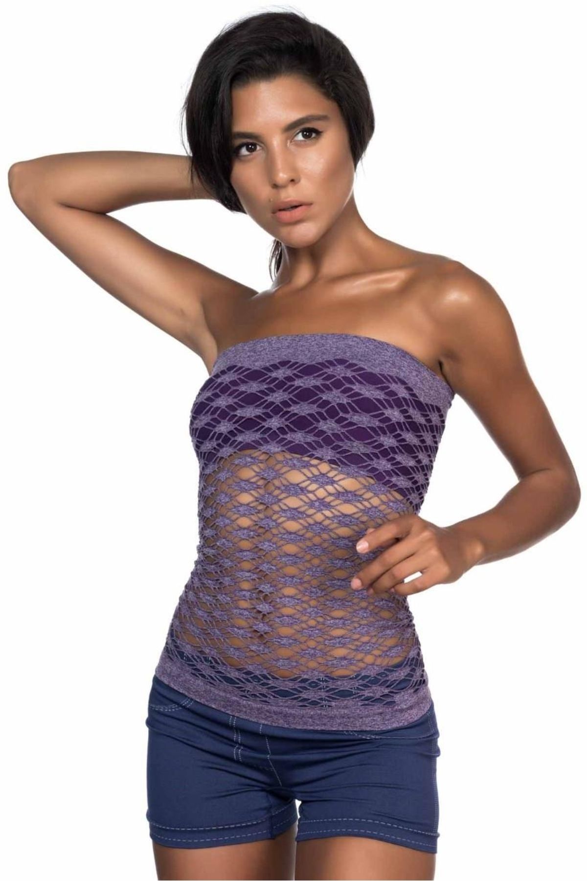 Moon wear Mor Mı Emay 5034 Fantazi Büstiyer Atlet Korse