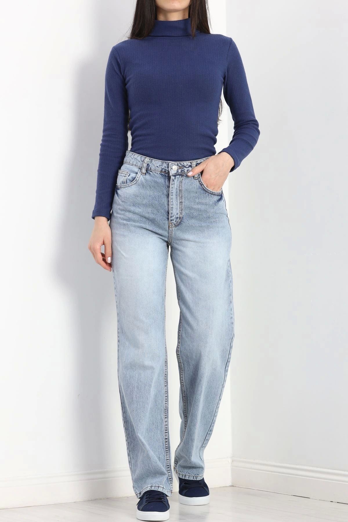 OurStyles Raporlu Tam Yaka Body Lacivert - 40072.1567.
