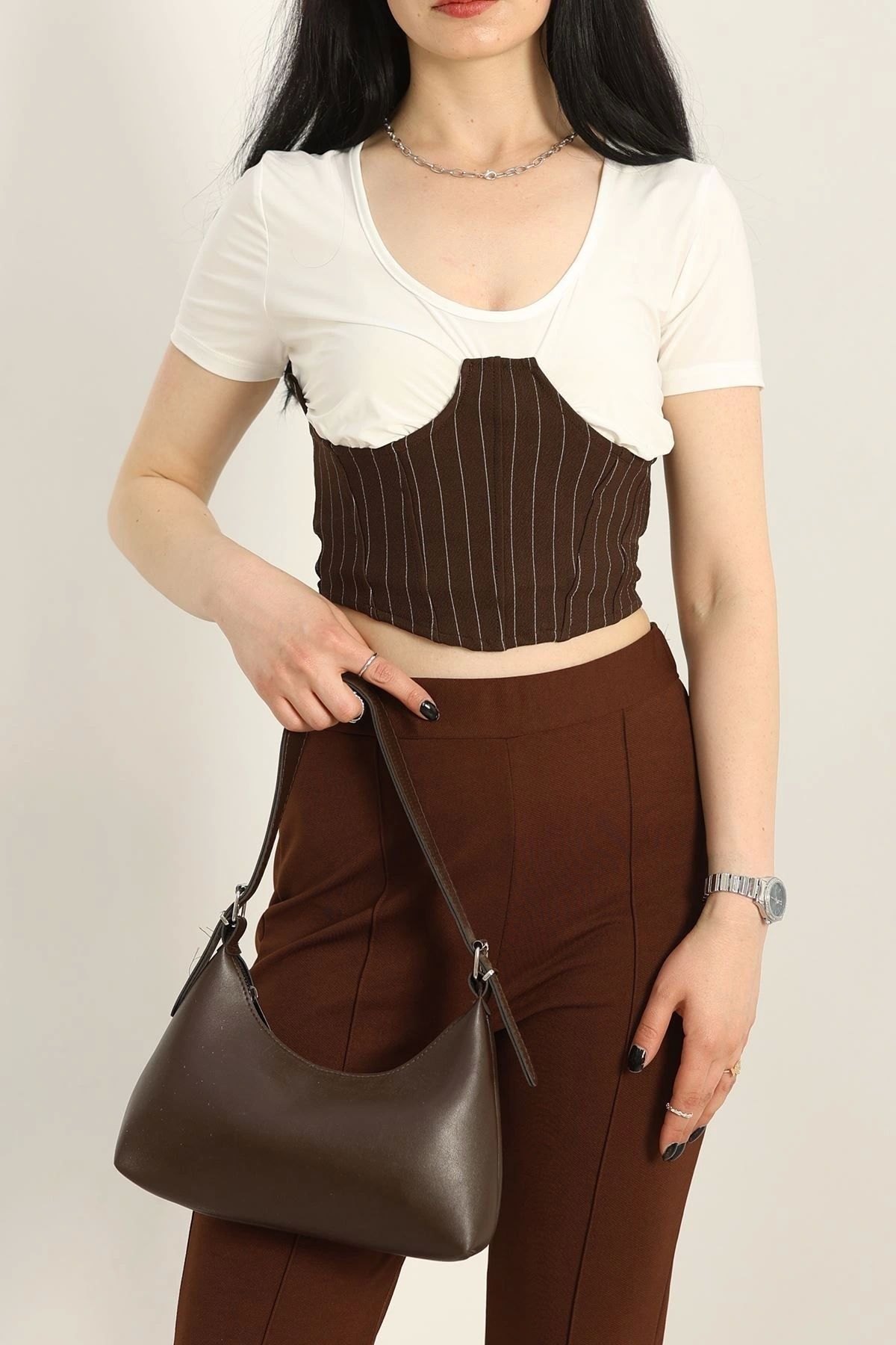 OurStyles Korsaj Detaylı Bluz Beyaz - 41382.1595.