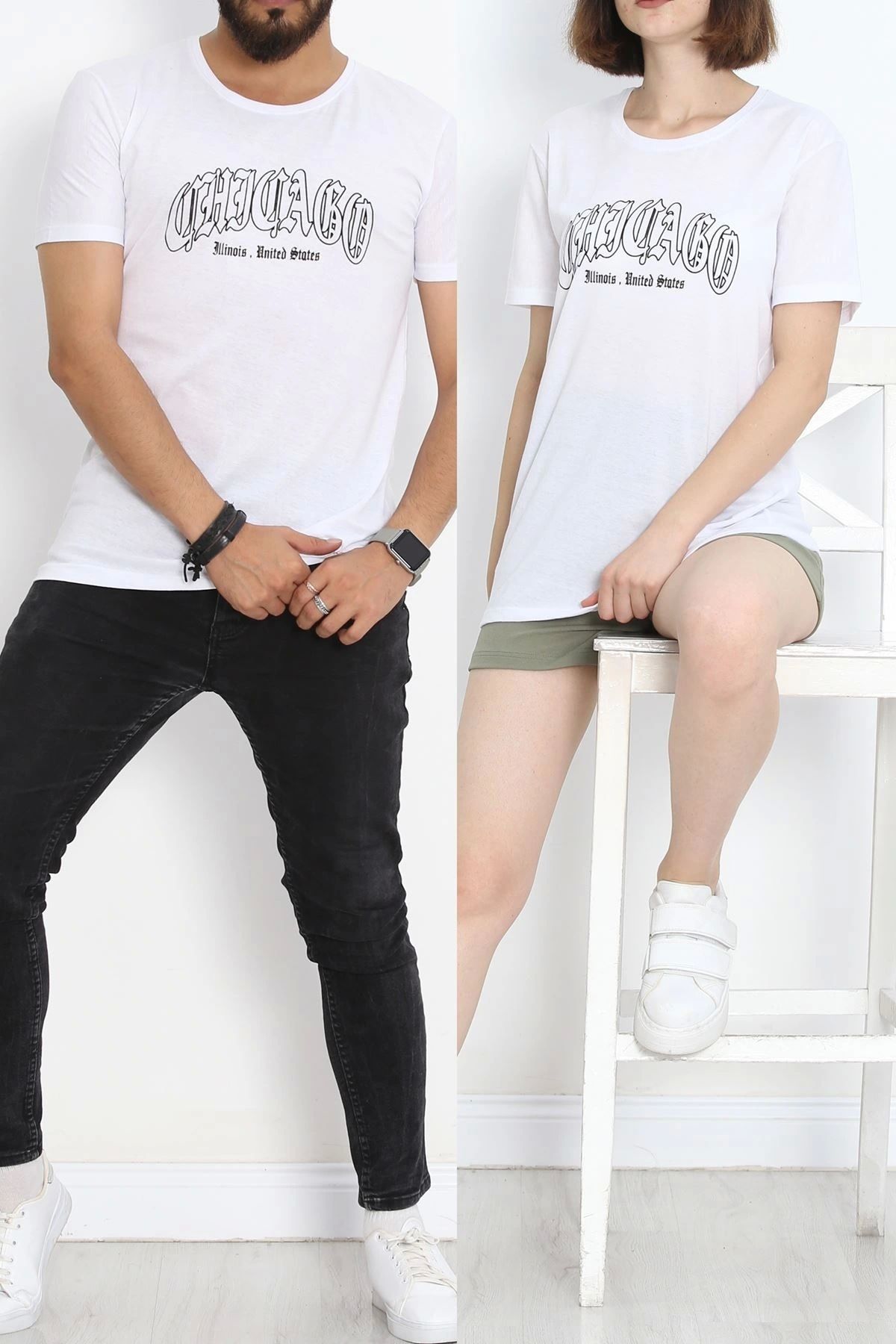 OurStyles Baskılı Tişört Gri - 20407.1778.