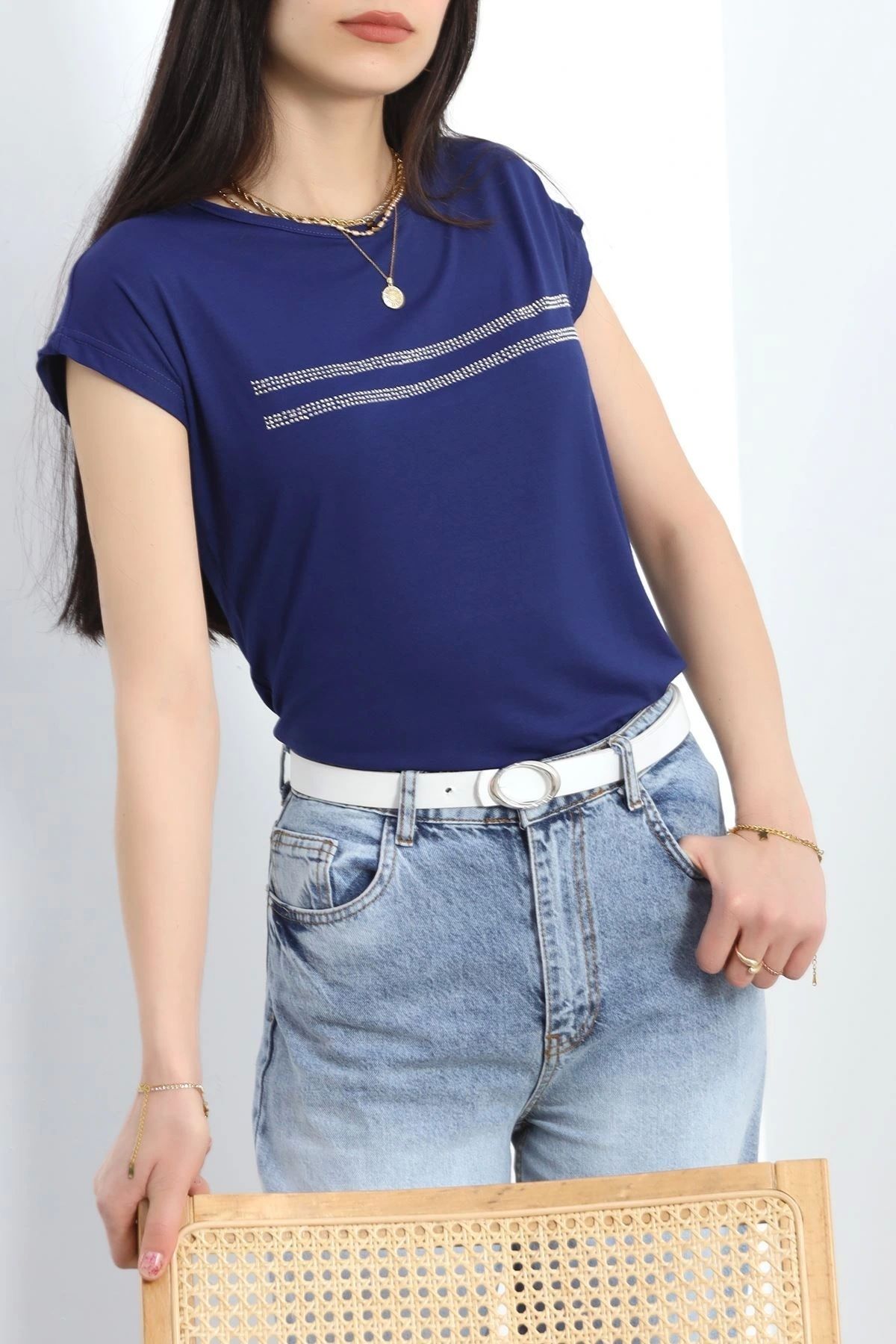 OurStyles Önü İşlemeli Bluz Siyah - 20924.599.