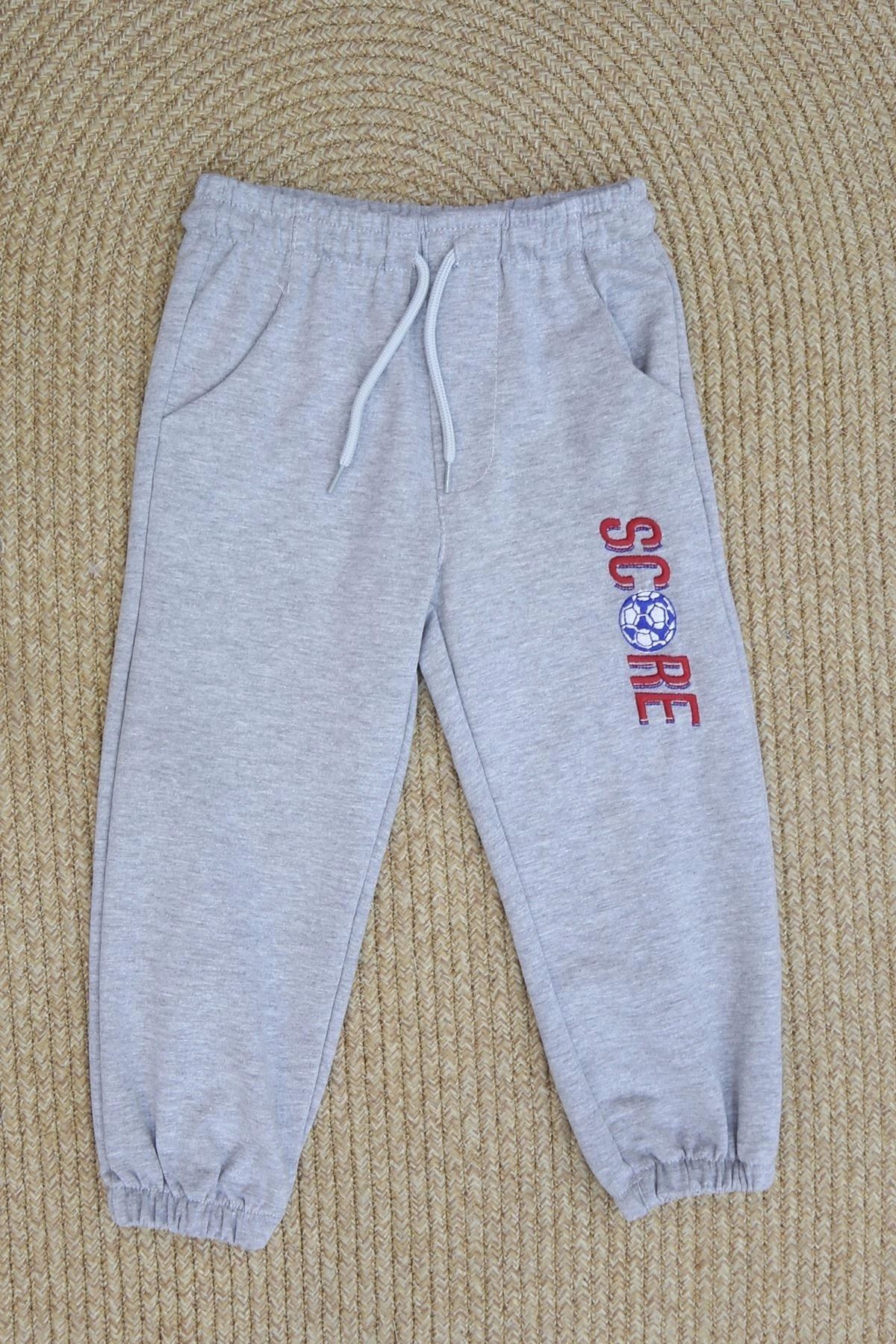 OurStyles 3-7 Yaş Nakışlı Çocuk Eşofman Altı Krem1 - 225698.1576.