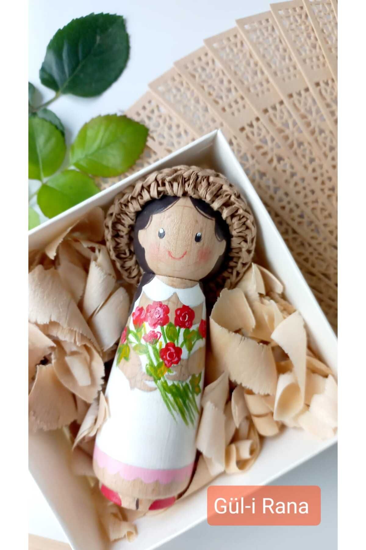 uç uç böceğim Pegdoll Gül Buketi Ahşap Bebek