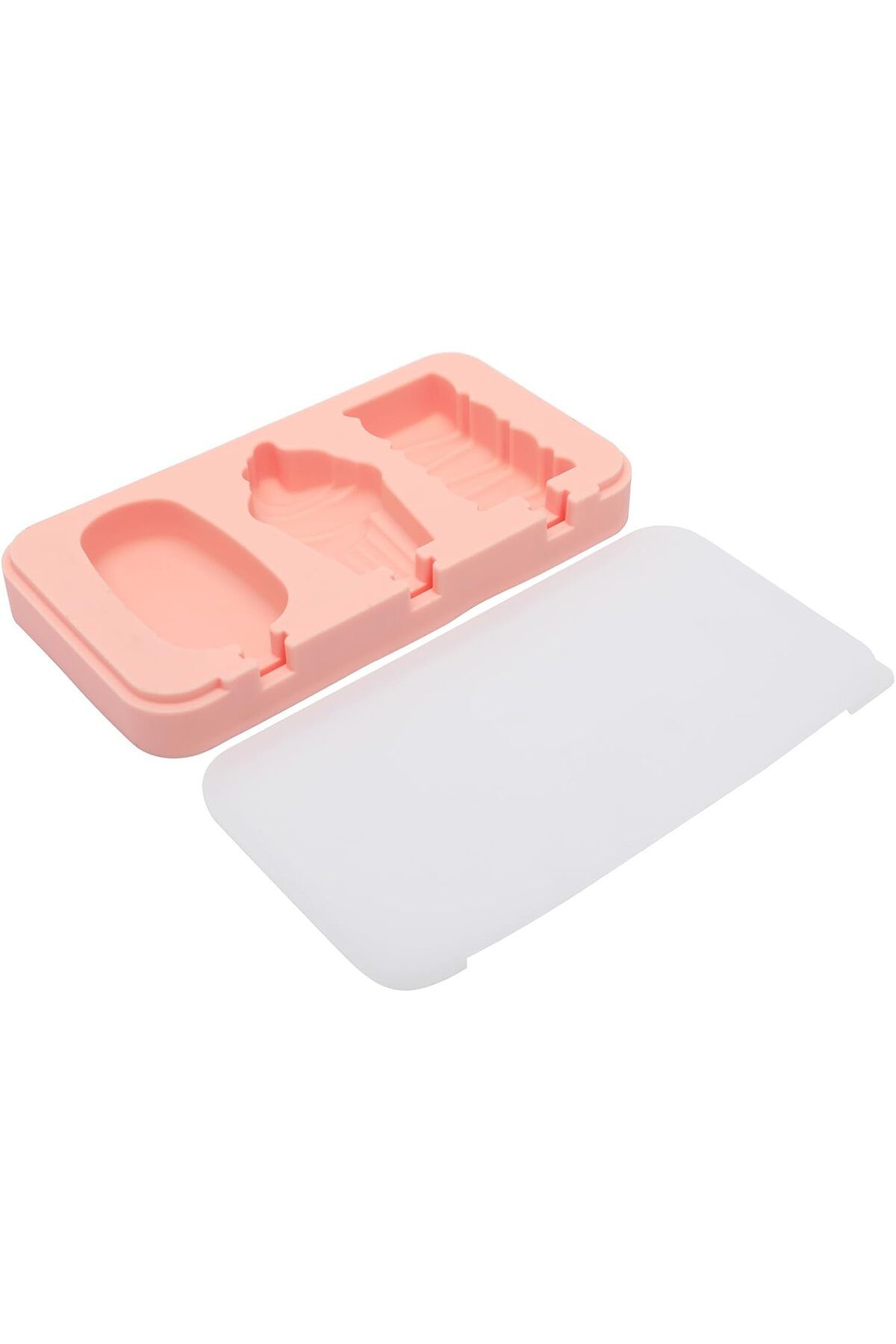 mastergold-Light Pink Ice Cube Tray 3 Cube Mold Durable and Easy Release Perfect for Home or Party Use 4