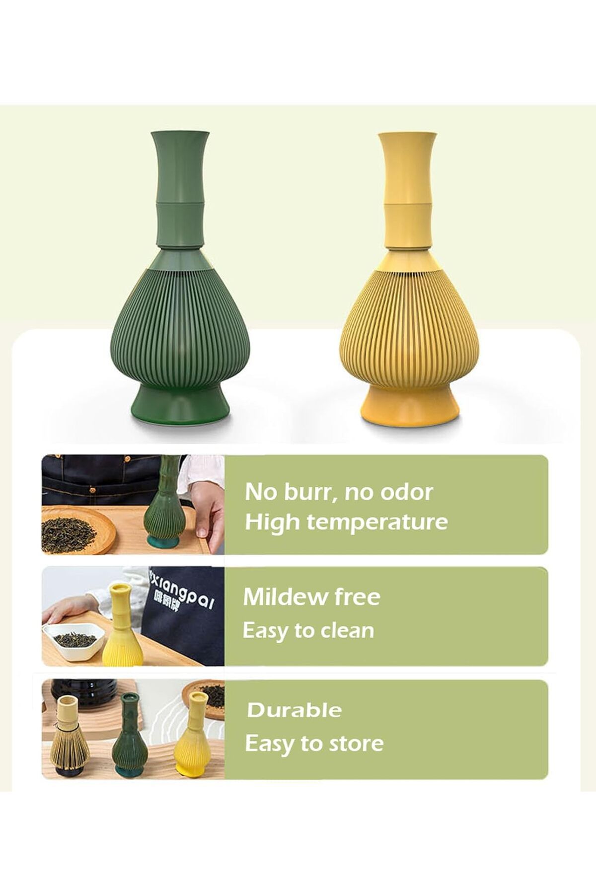Generic-2pcs Silicone Matcha Whisk,Food Grade Matcha Whisk,Resin Matcha Whisk Chasen Brush Chasen Matcha Wh 3