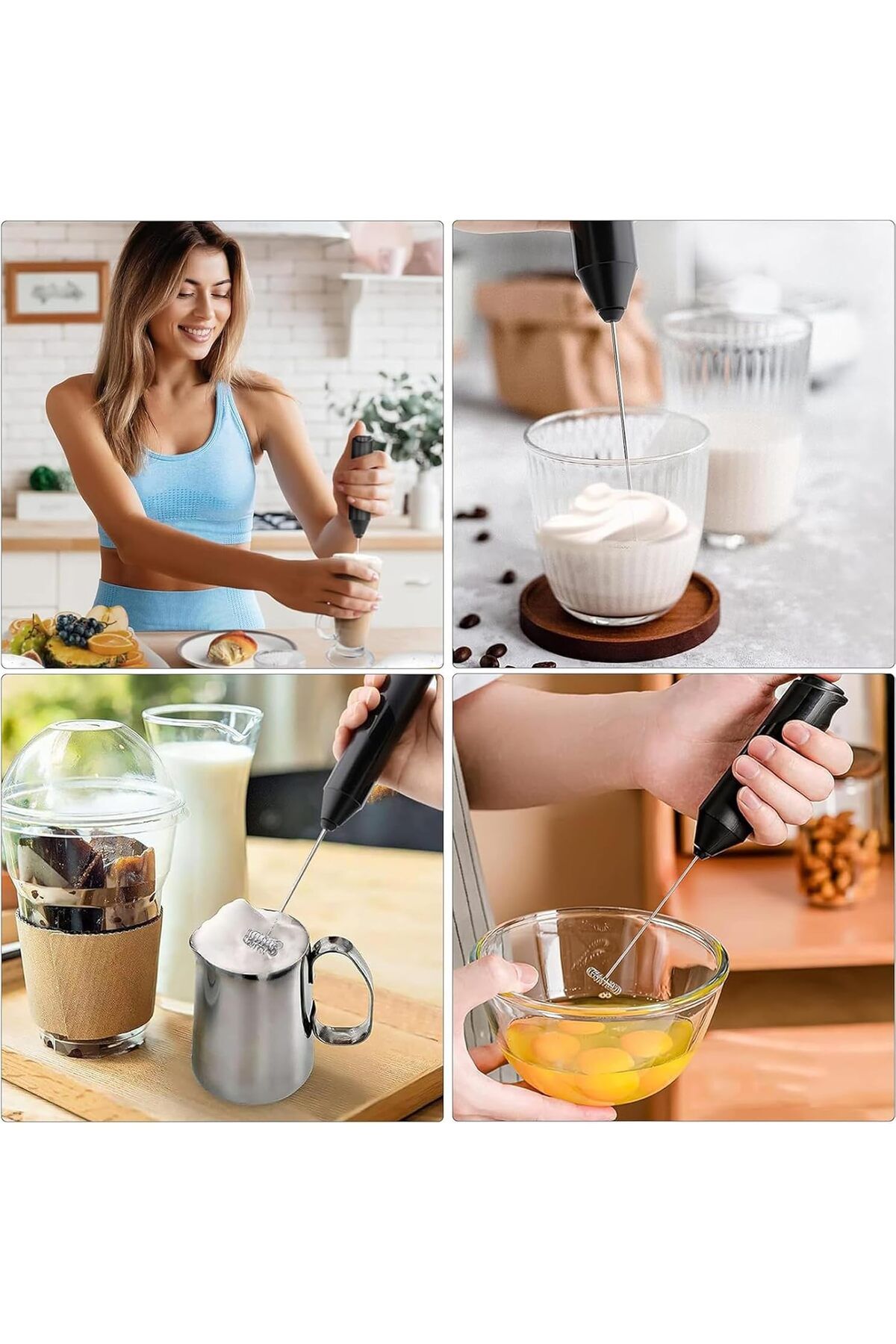 Generic-صانع رغوة الحليب اليدوي من تول هاوس، خفاقة كهربائية، صانع رغوة، خفاقات محمولة، للمشروبات الساخنة والباردة 6