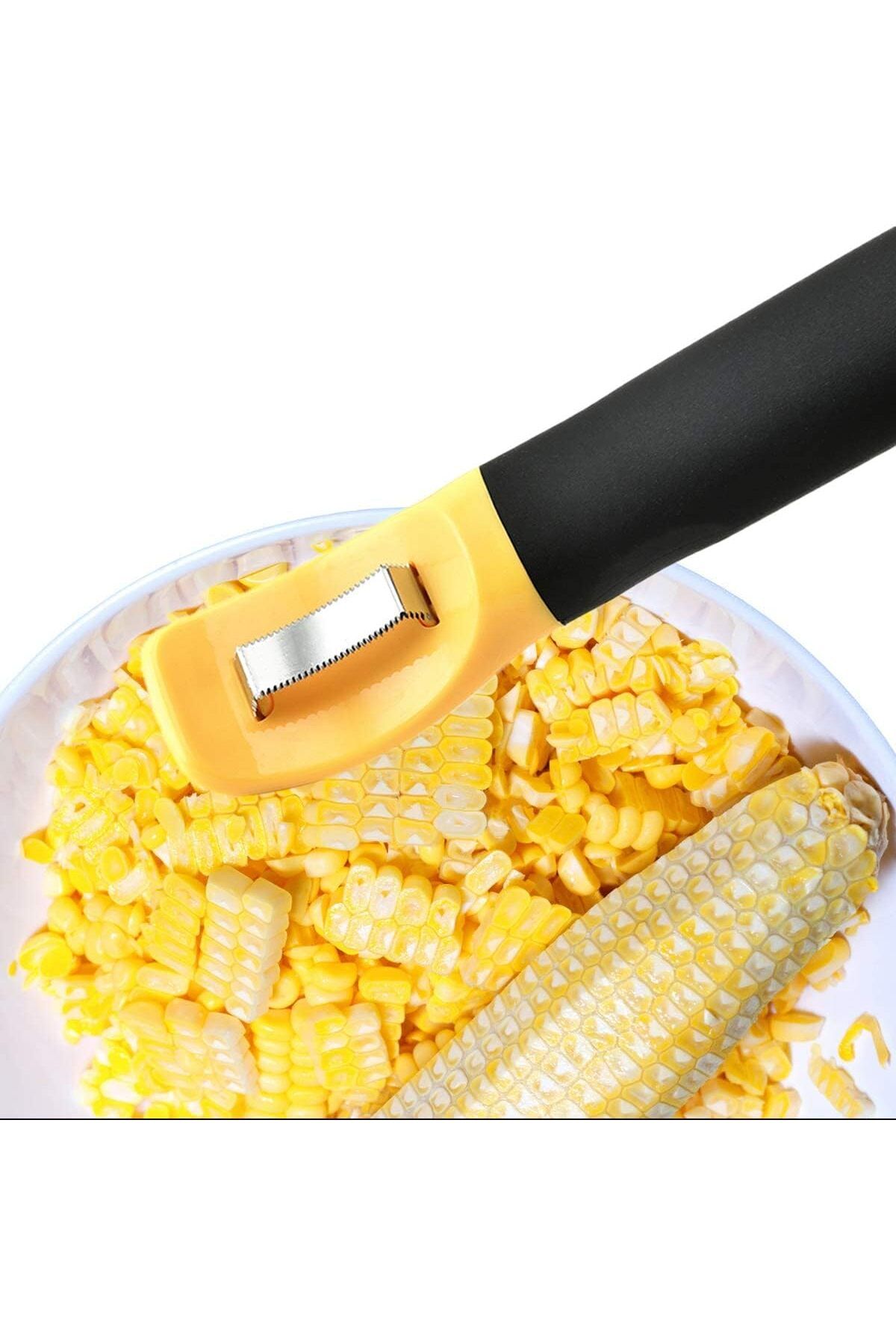 Generic-Excefore Corn Peeler Tool,Cob Cutter Thresher Magic Scraper Stripper Slicer,Ergonomic Handle Vegeta 7