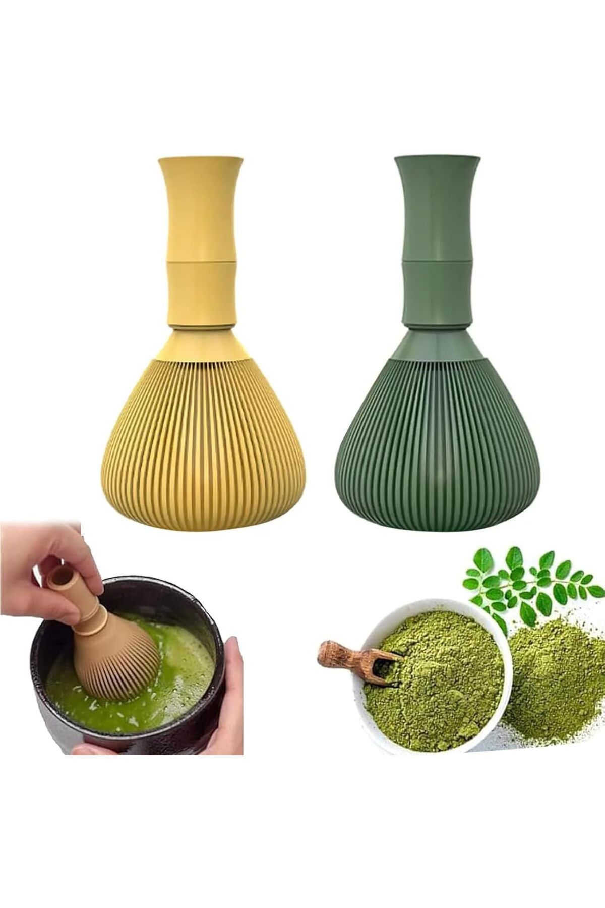 Generic-2pcs Silicone Matcha Whisk,Food Grade Matcha Whisk,Resin Matcha Whisk Chasen Brush Chasen Matcha Wh 1
