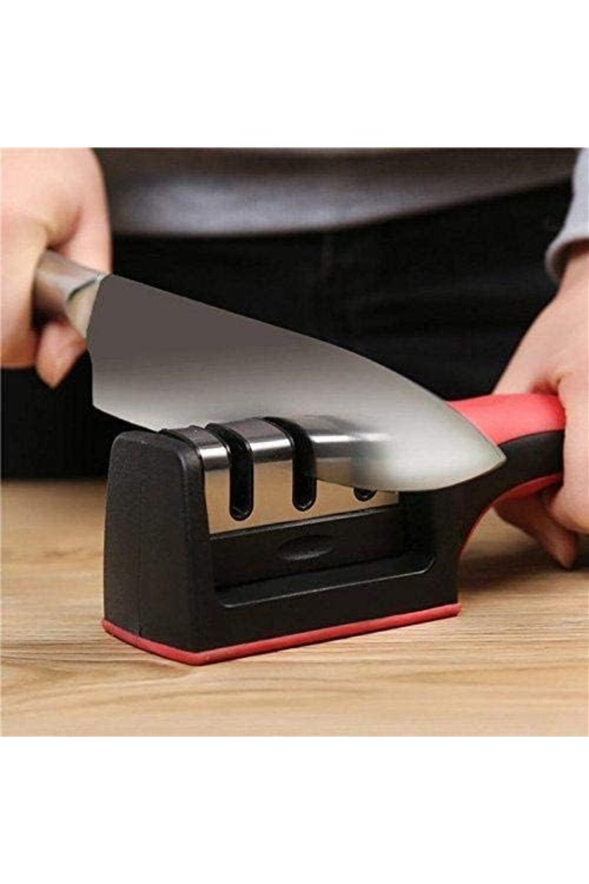 Generic-Wivarra Knife Sharpener, 3 Manual Stage with Non-Slip Base 2