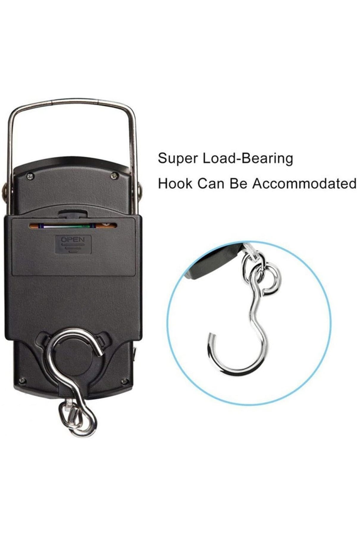 خطاف وزن Winsilt، ميزان أمتعة مزود ببطارية وقراءة تلقائية، 50 كجم، أمتعة إلكترونية رقمية