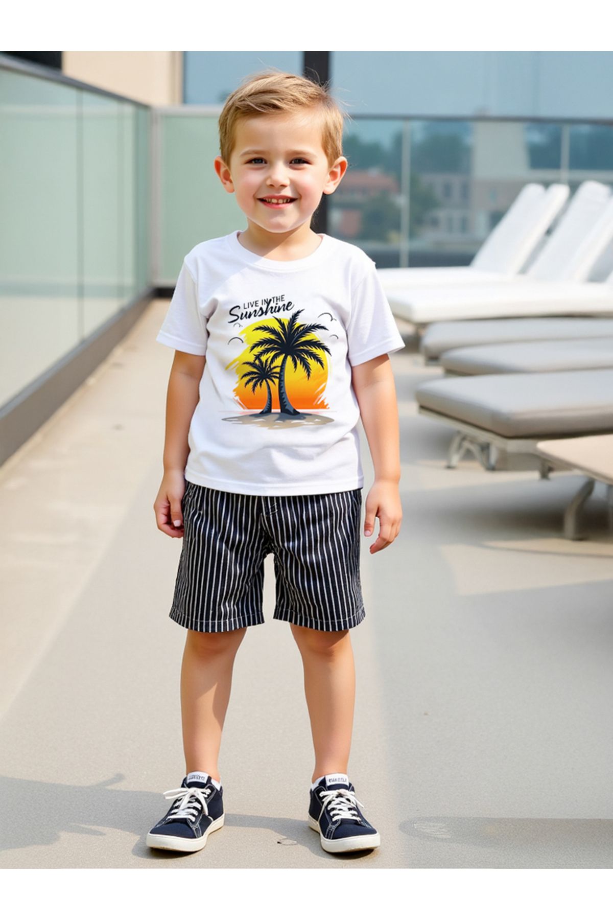 Take Two By Styli-Kids 2pcs Graphic Print Short Sleeve T-Shirt and Shorts 1
