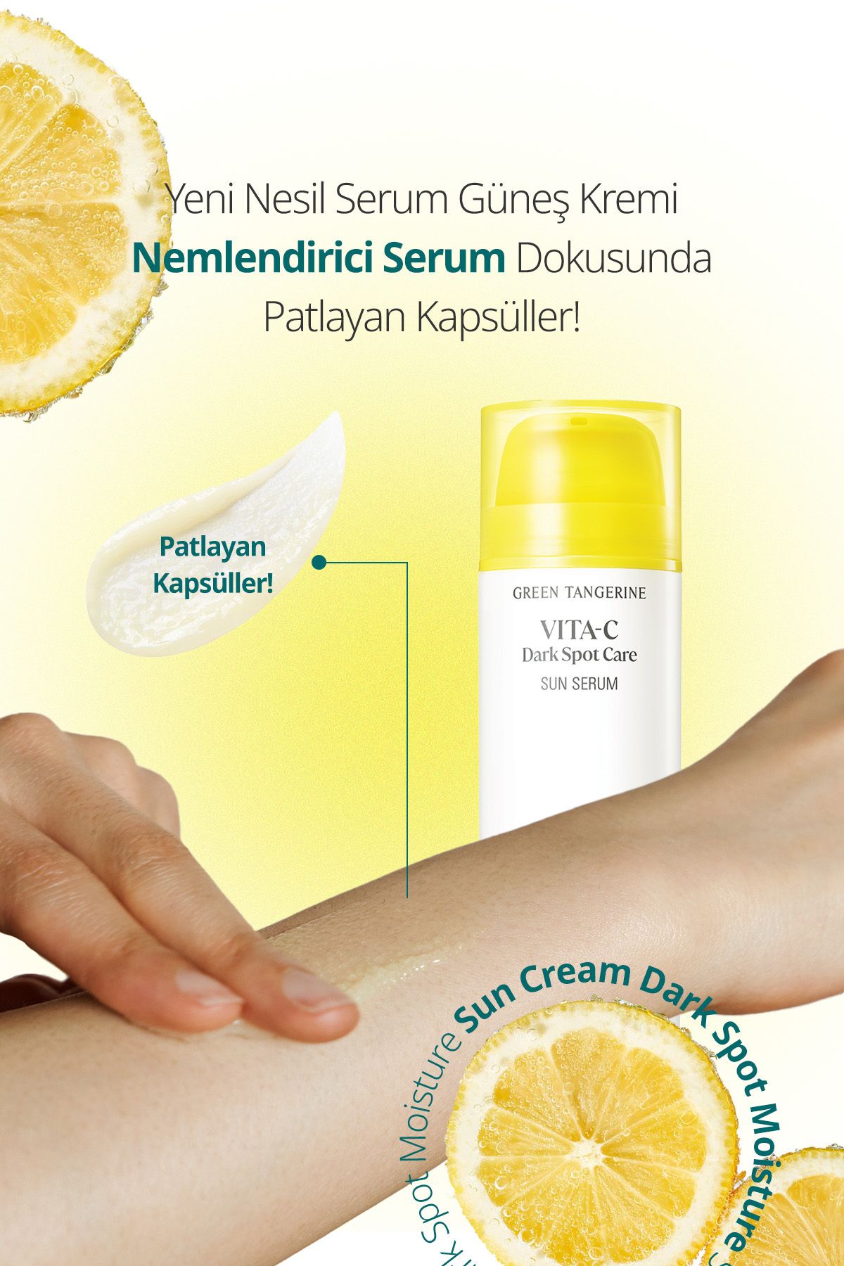 سرم پوست ضد آفتاب سبز نارنگی ویتا C مراقبت از لکه های تاریک SPF50 PA Goodal