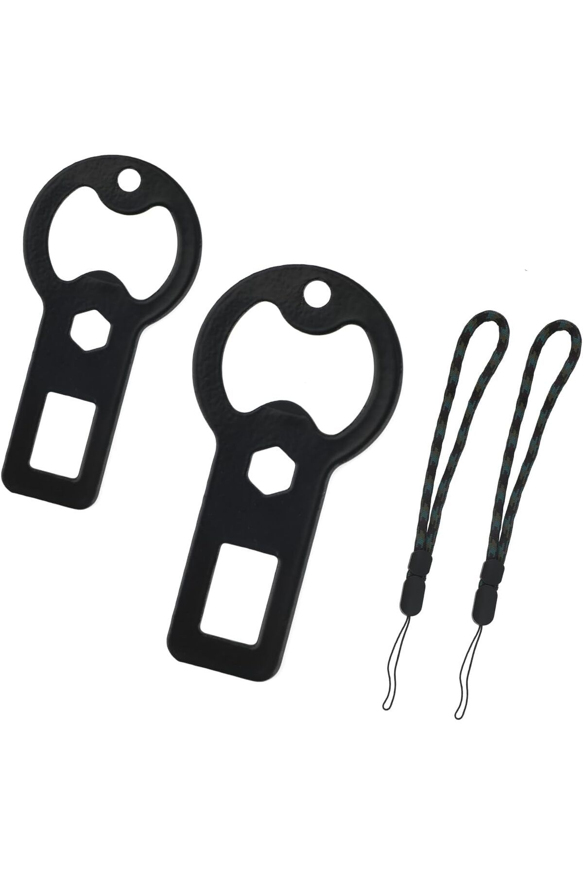 Generic-Seatbelt Alarm Silencer and Opener - 2 PCS Seat Belt Silencer with Bottle Opener and 2 Lanyards for 1
